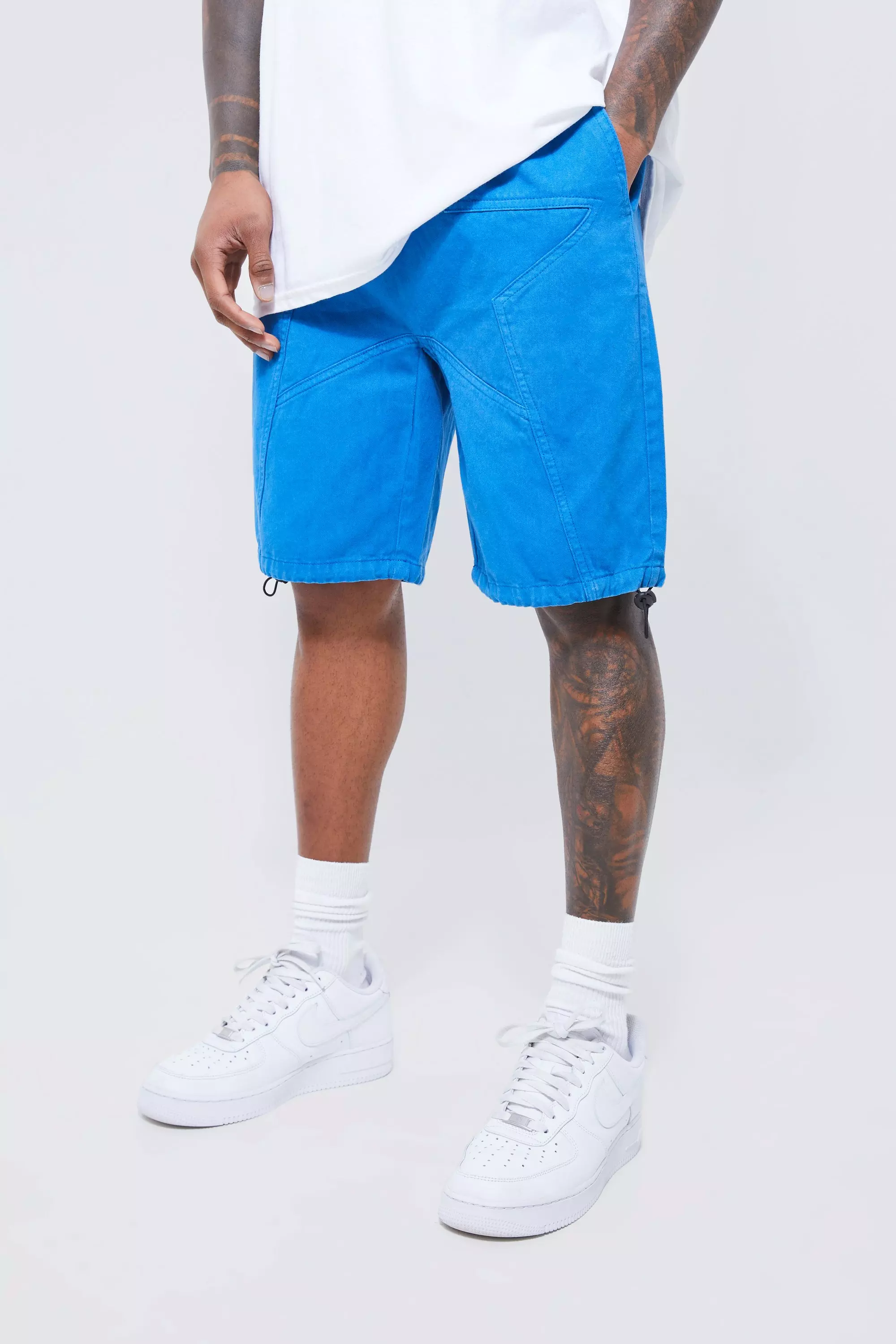 Fixed Waist Relaxed Applique Star Short | boohooMAN UK