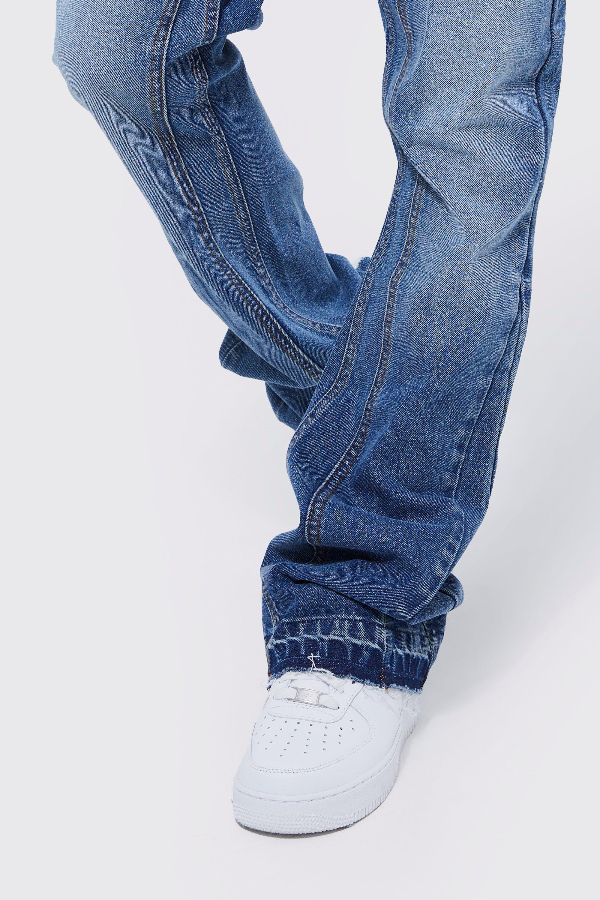 Relaxed Flare All Over Ripped Jeans
