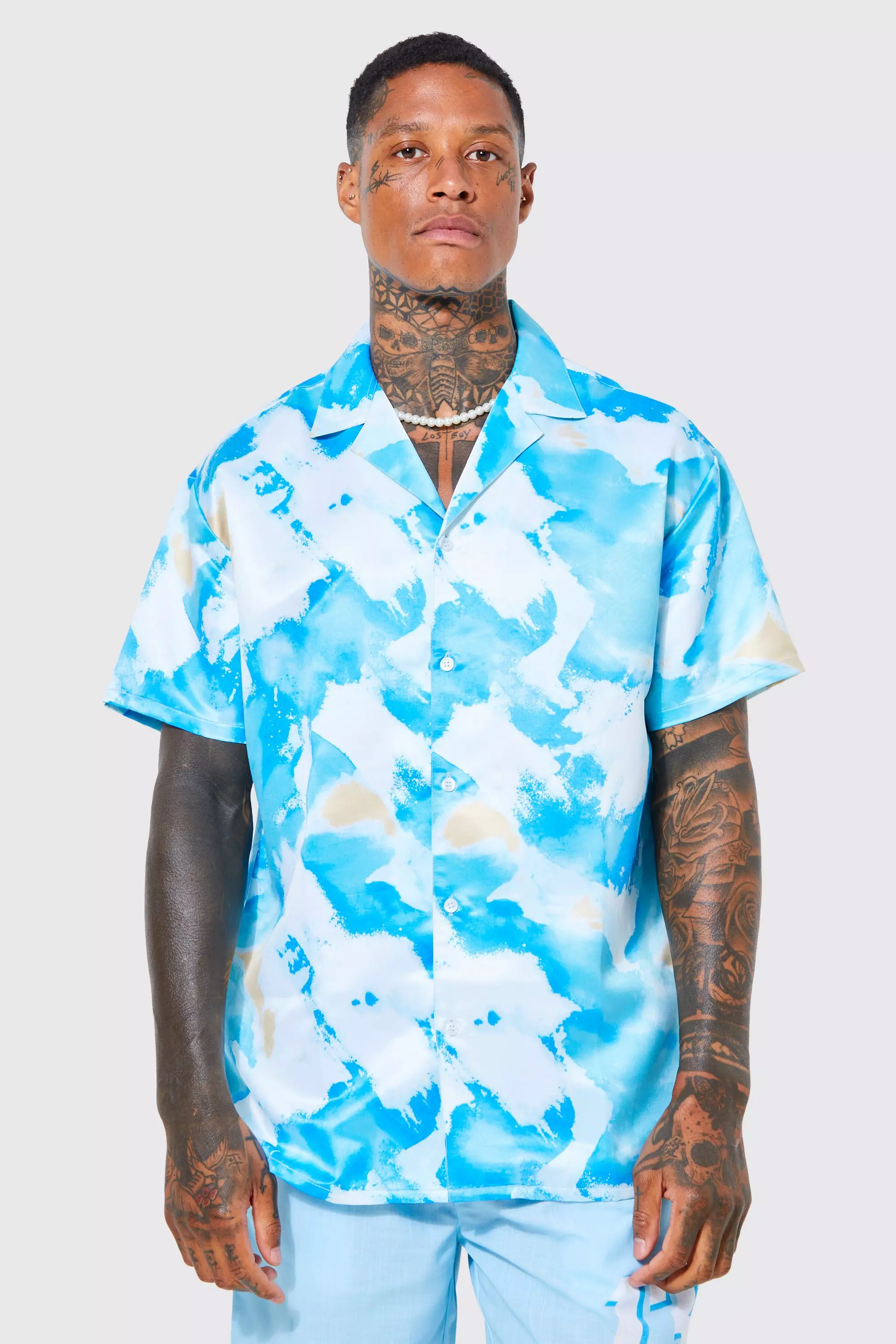 Satin Tie-Dye Shirt