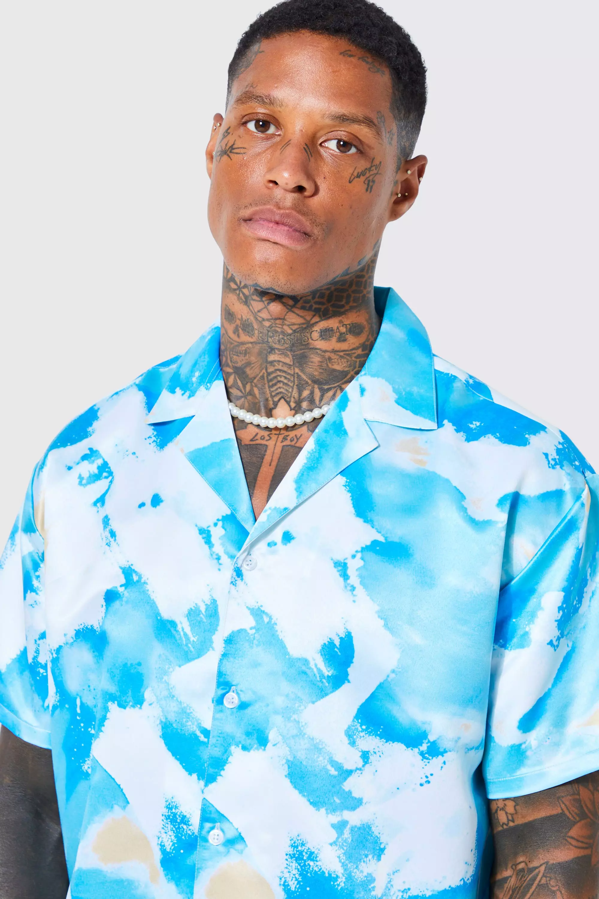 Satin Tie-Dye Shirt