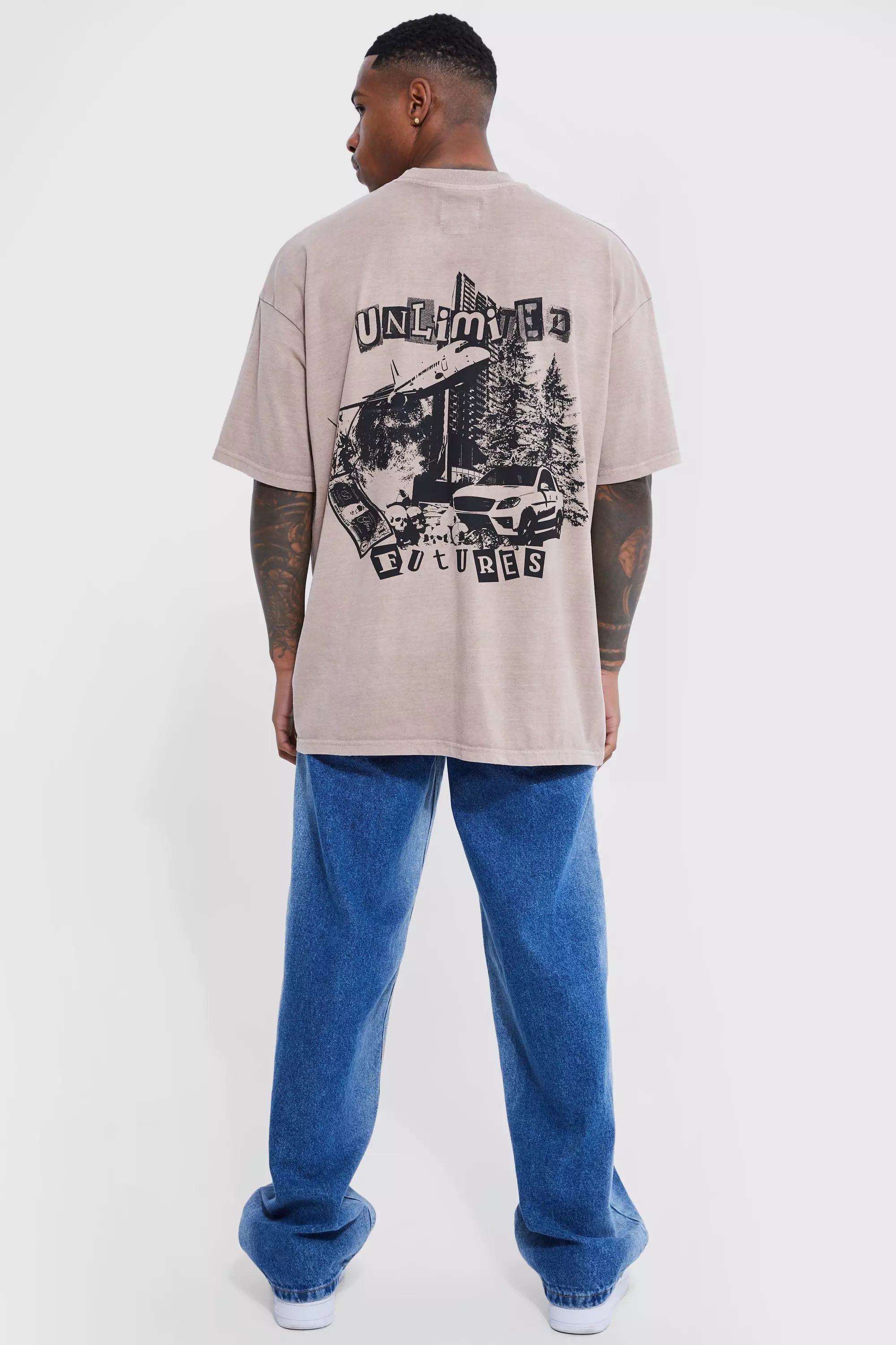 Oversized Cookie Monster Washed T-shirt | boohooMAN USA