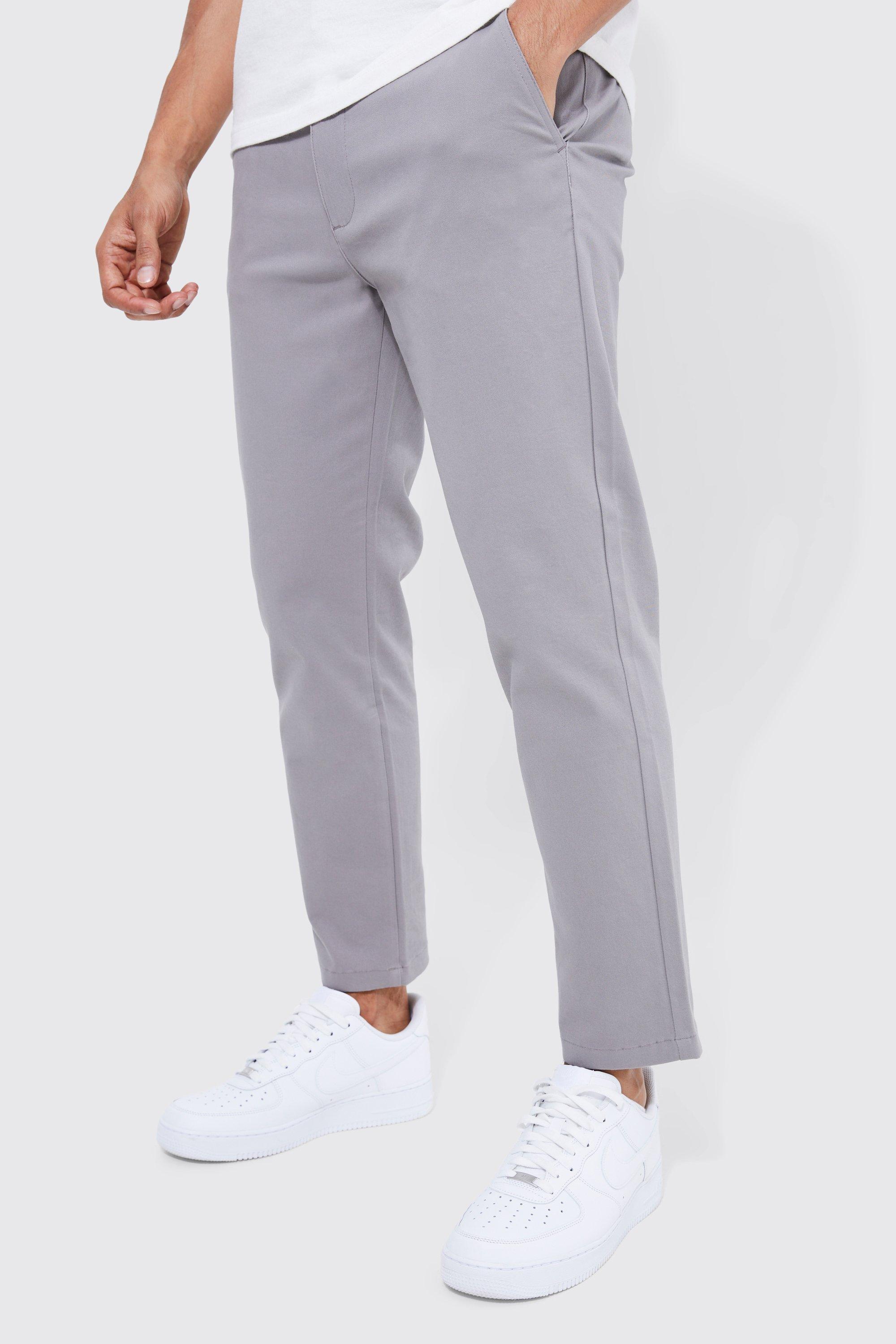 pantalon chino slim court homme - gris - 36r, gris