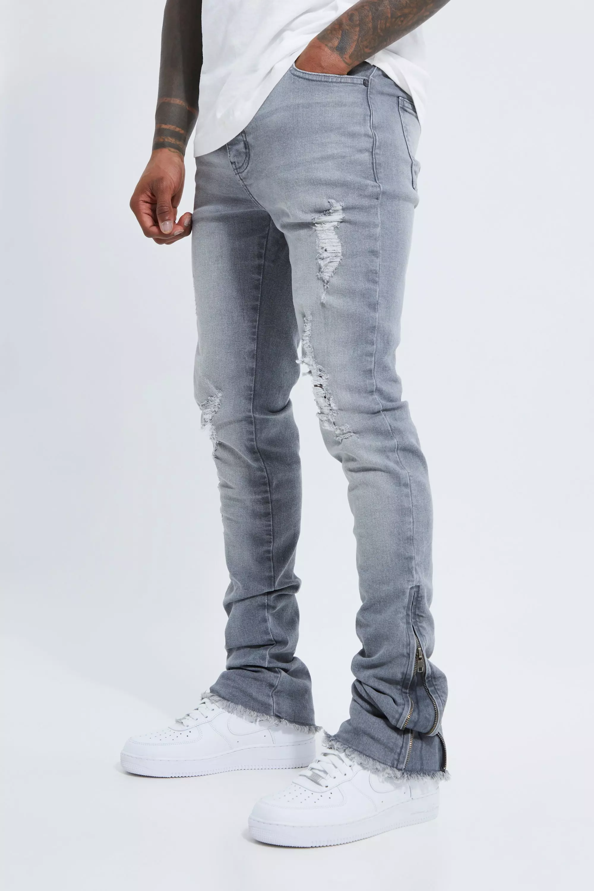 Jean skinny outlet déchiré