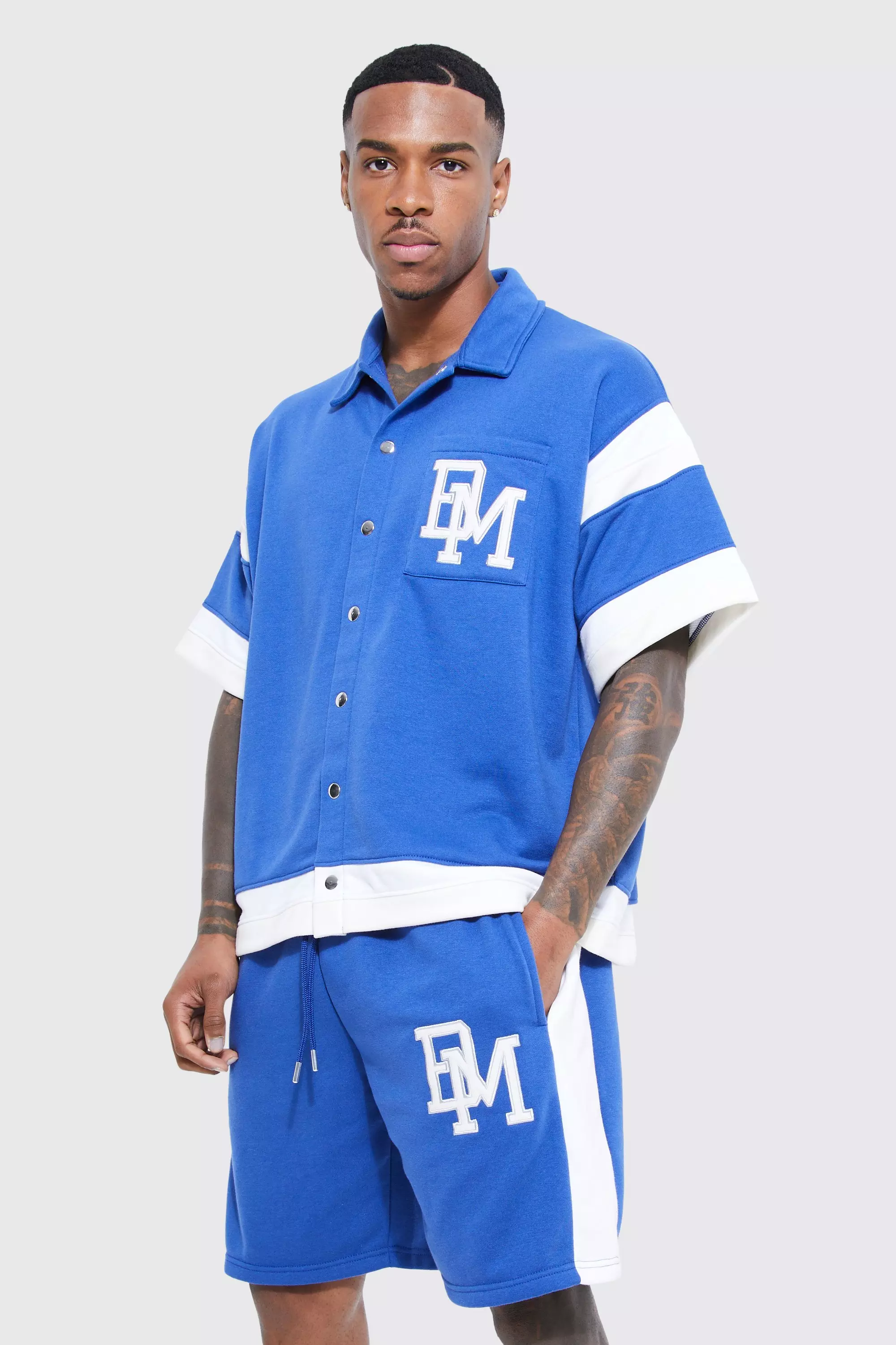 Bm Boxy Bowling Shirt & Short Set