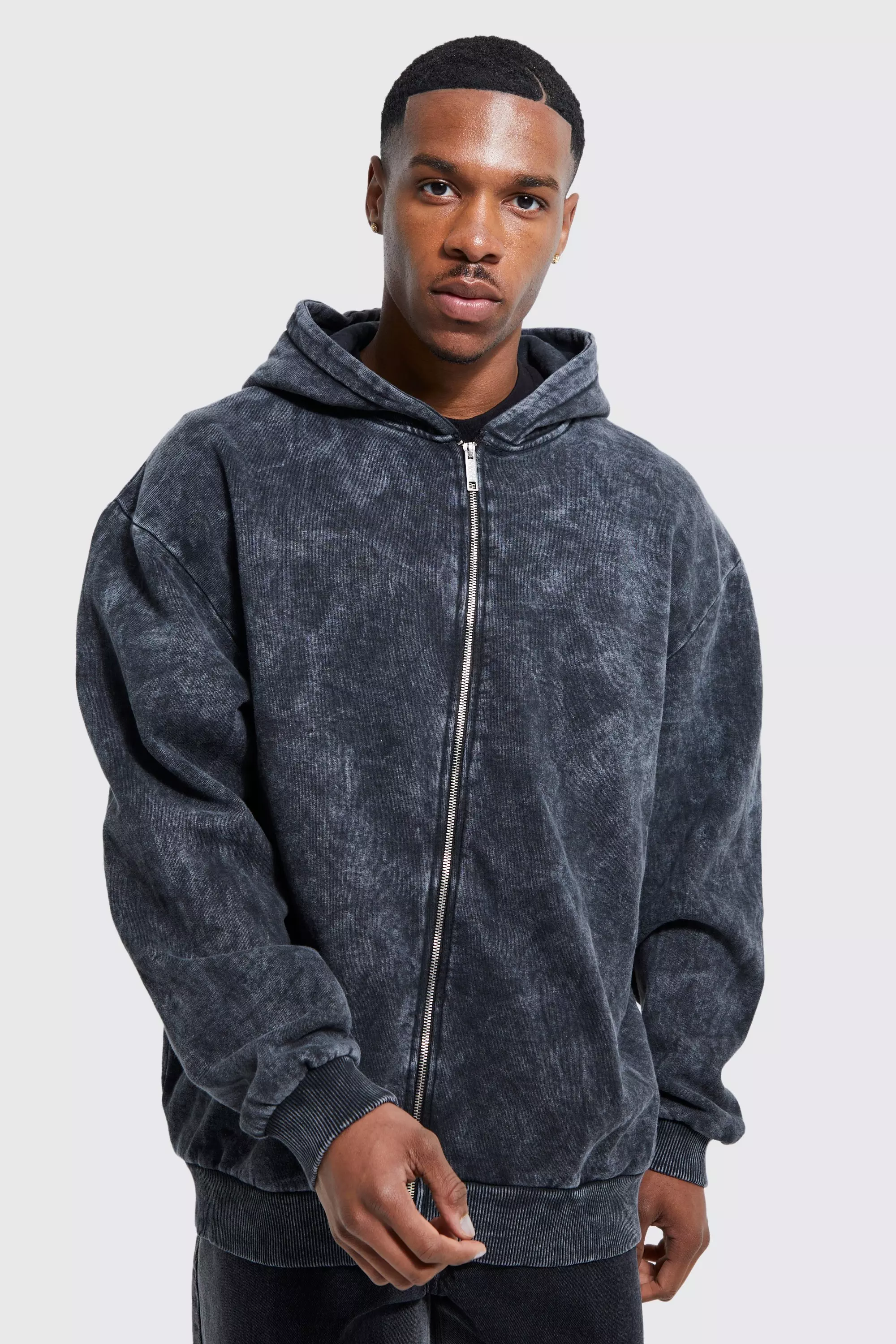 Classic Washed Zip-Through Hoodie