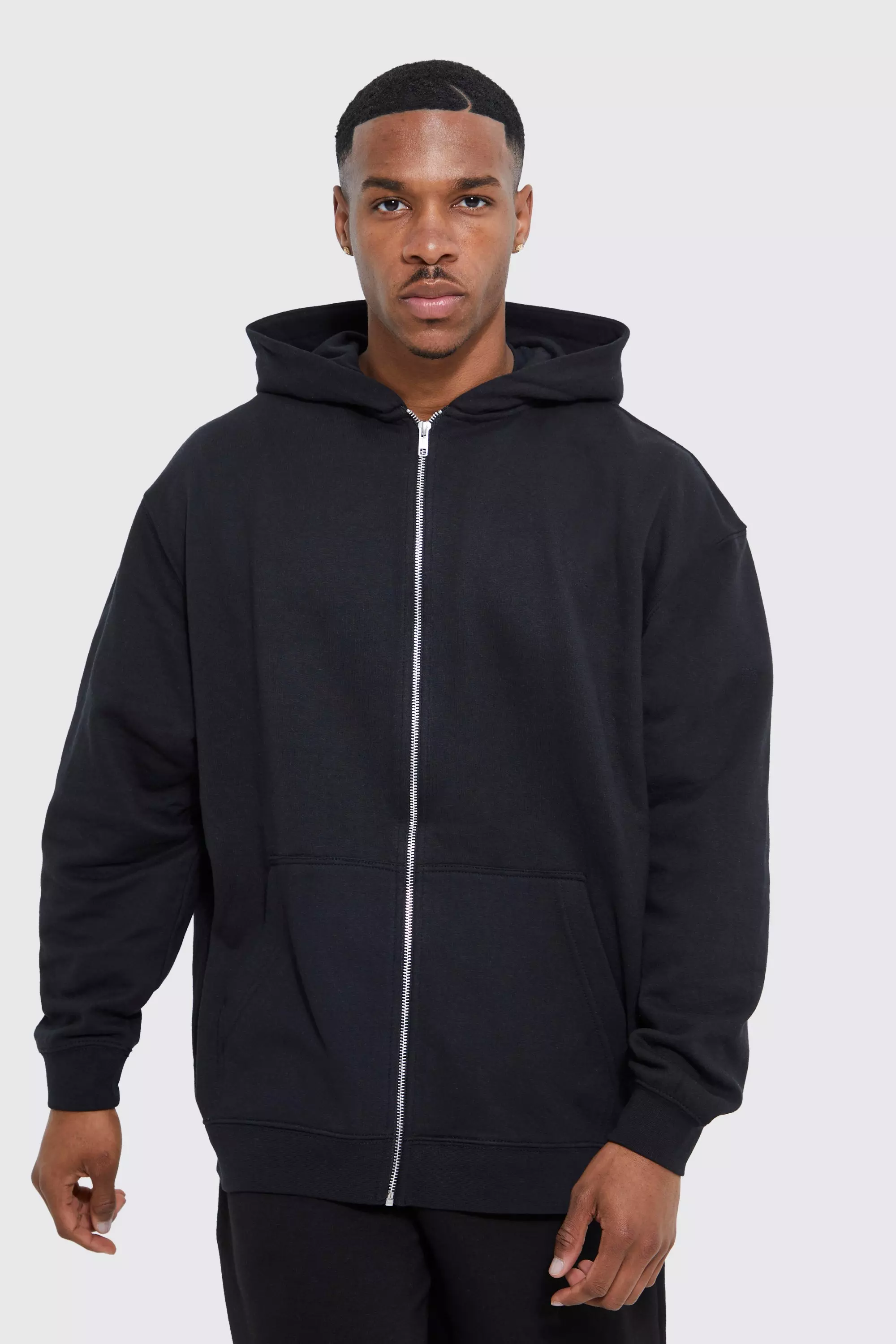 Basic Zip Through Hoodie