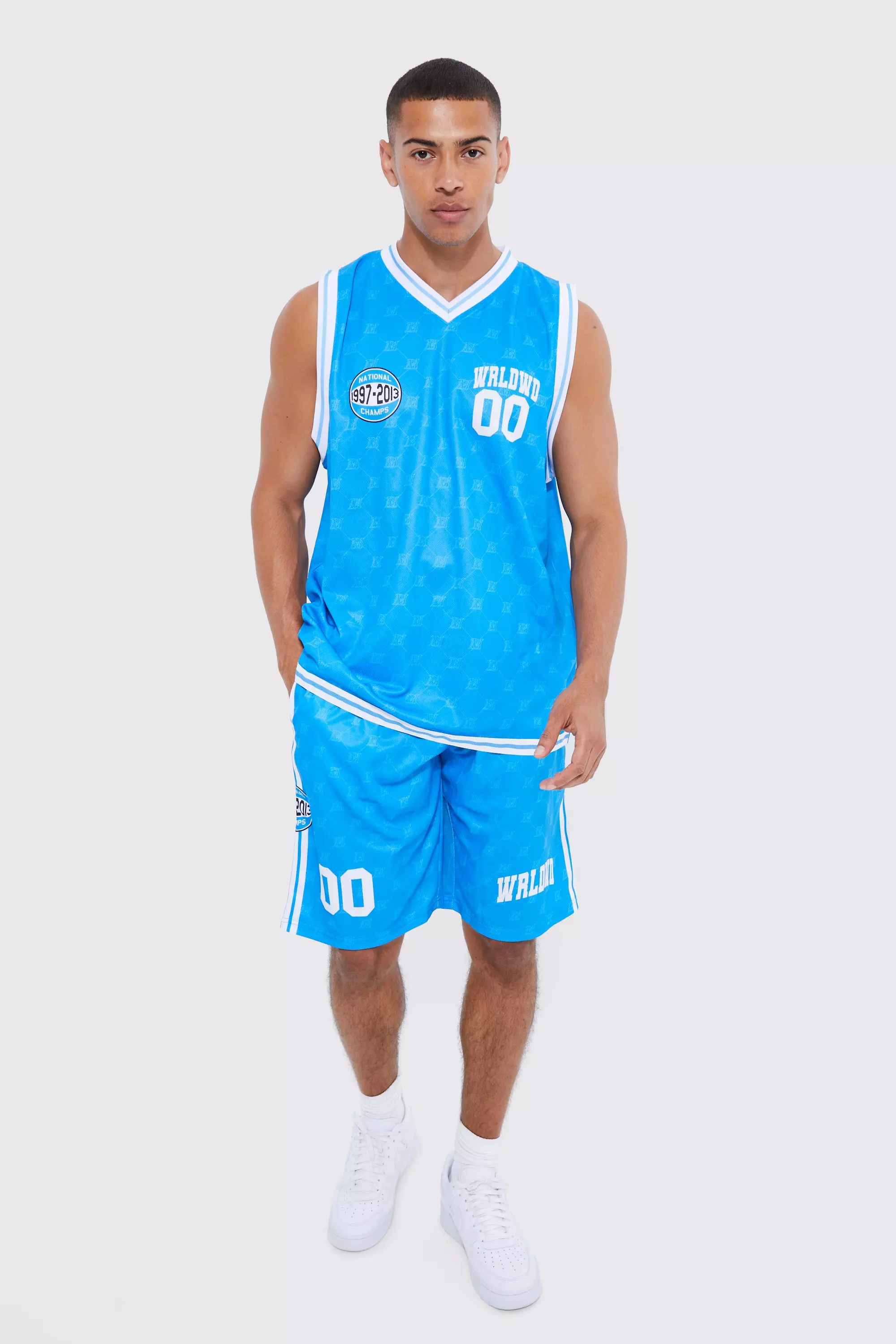 Oversized Mesh Basketball Vest & Short Set