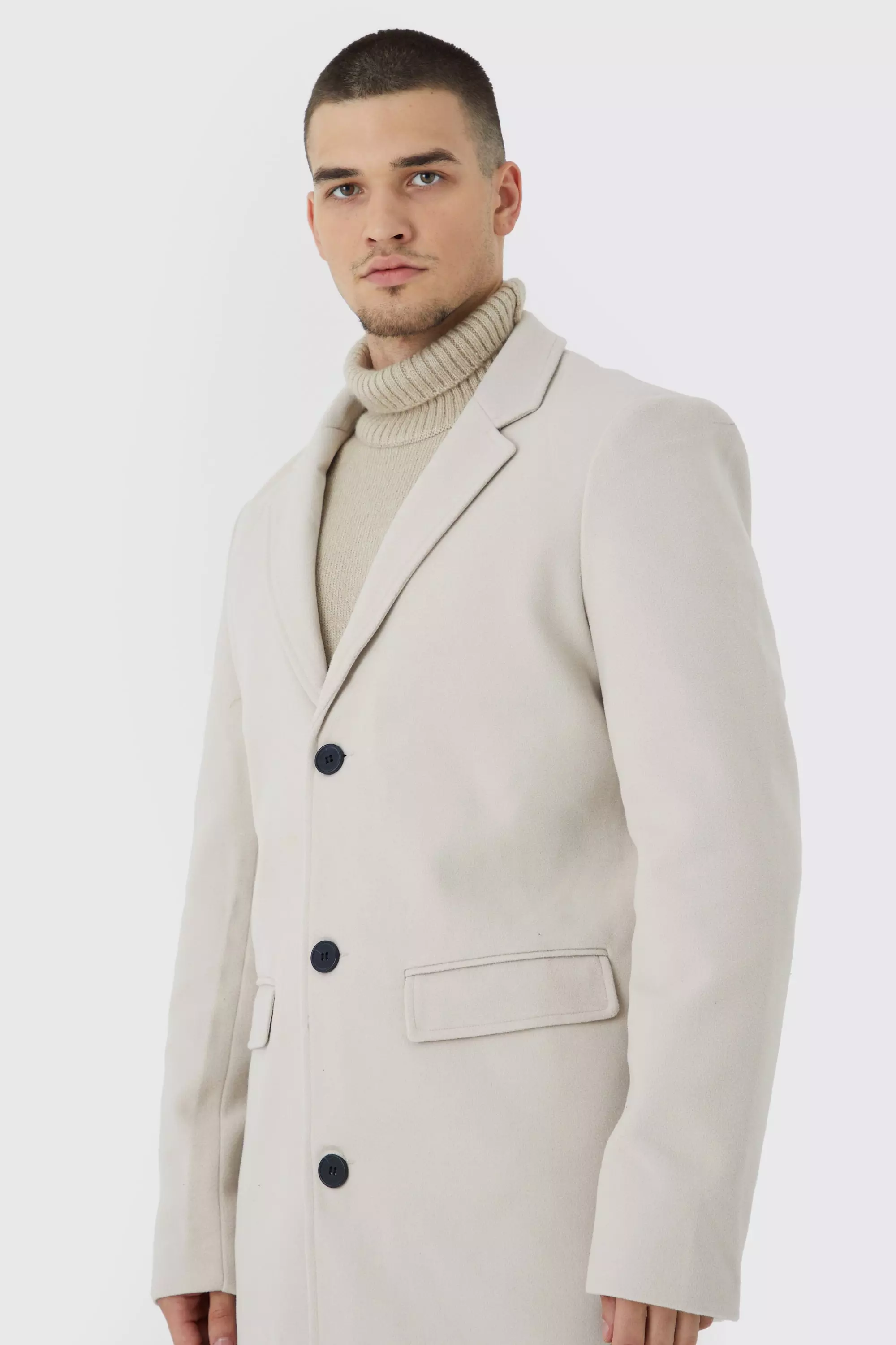 Mens tall wool on sale coat