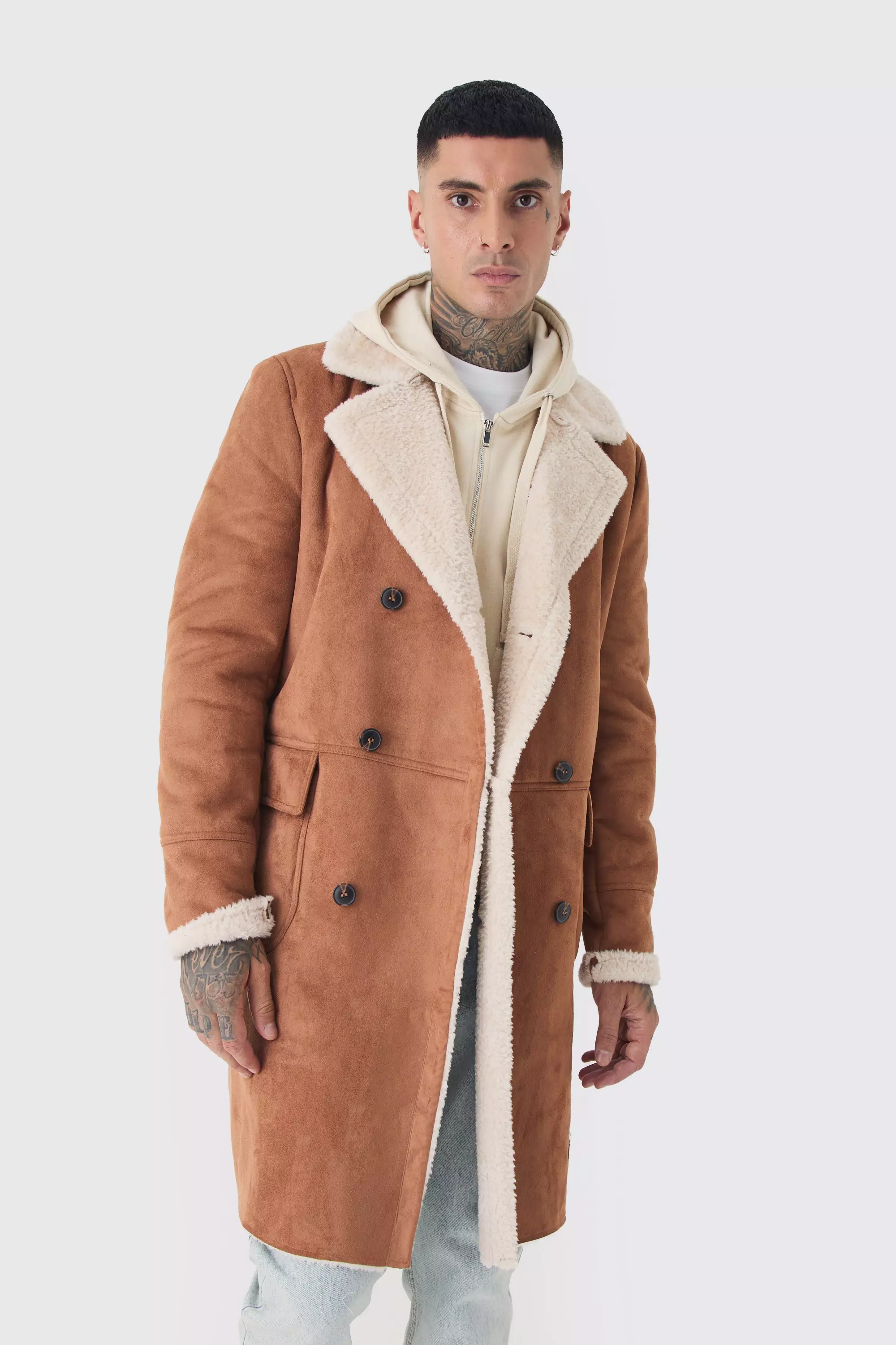 Mens tall 2024 trench coat