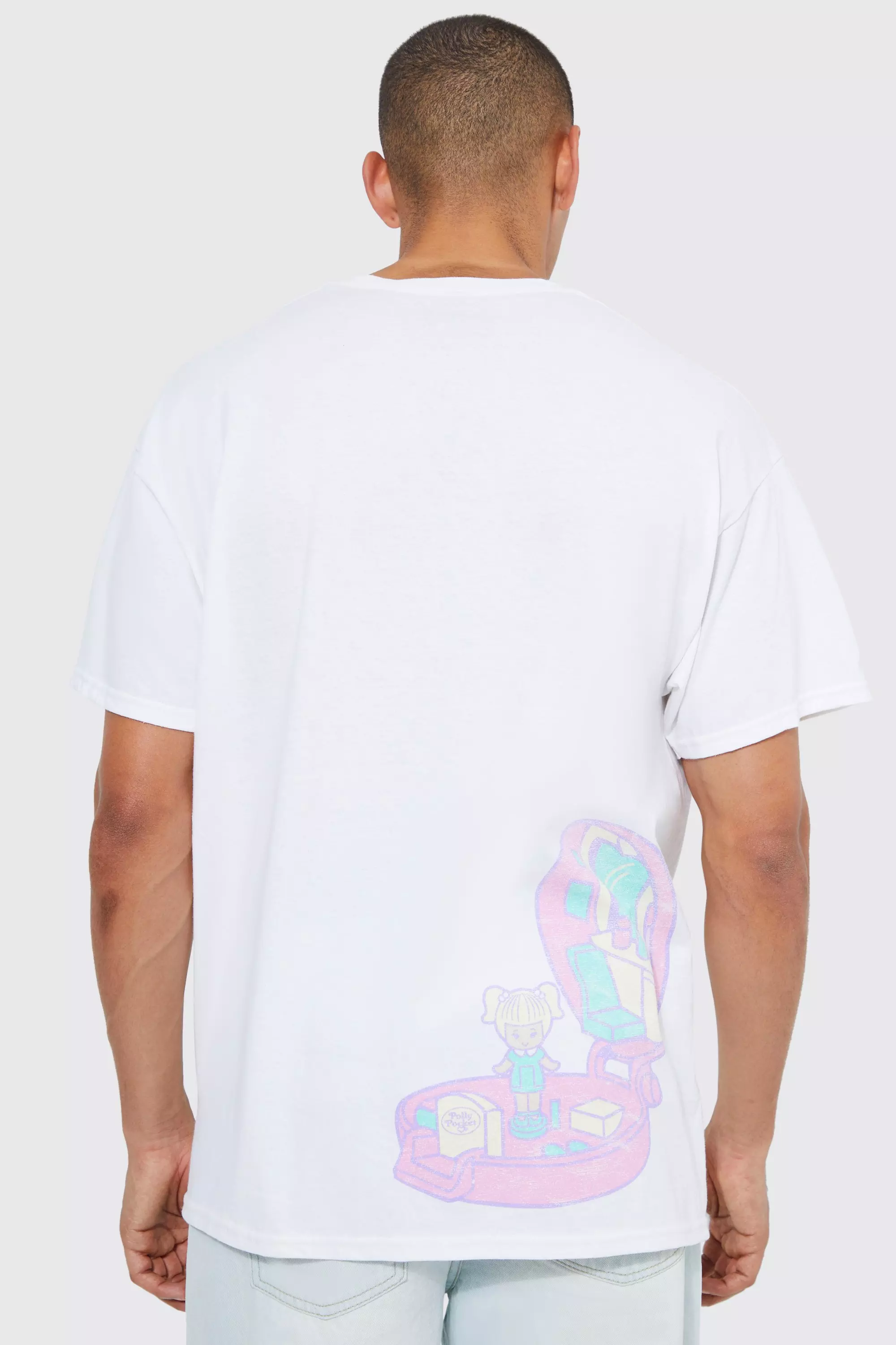 Oversized Polly Pocket License T shirt boohooMAN USA