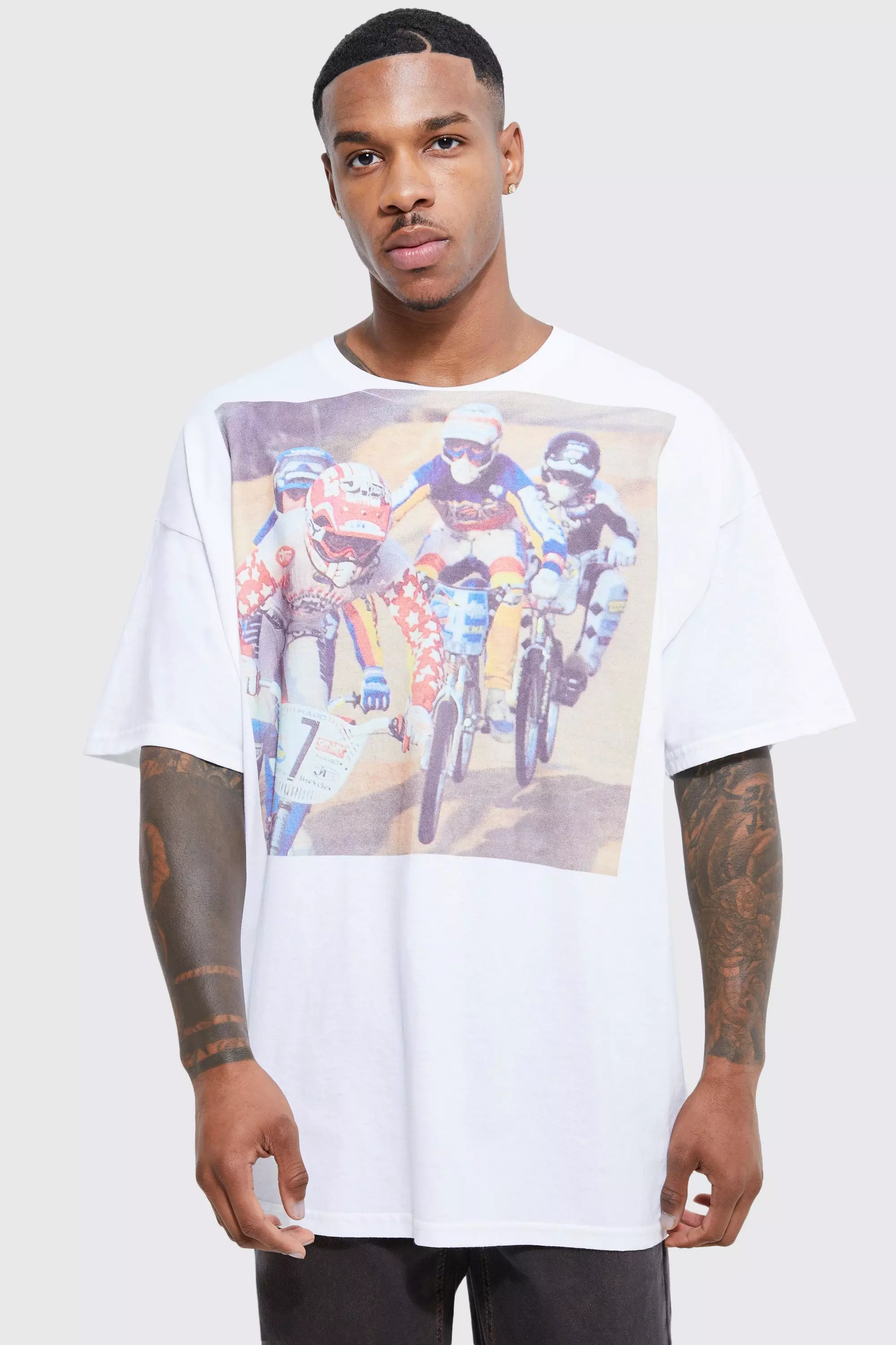 Oversized Bmx License T-shirt | boohooMAN USA