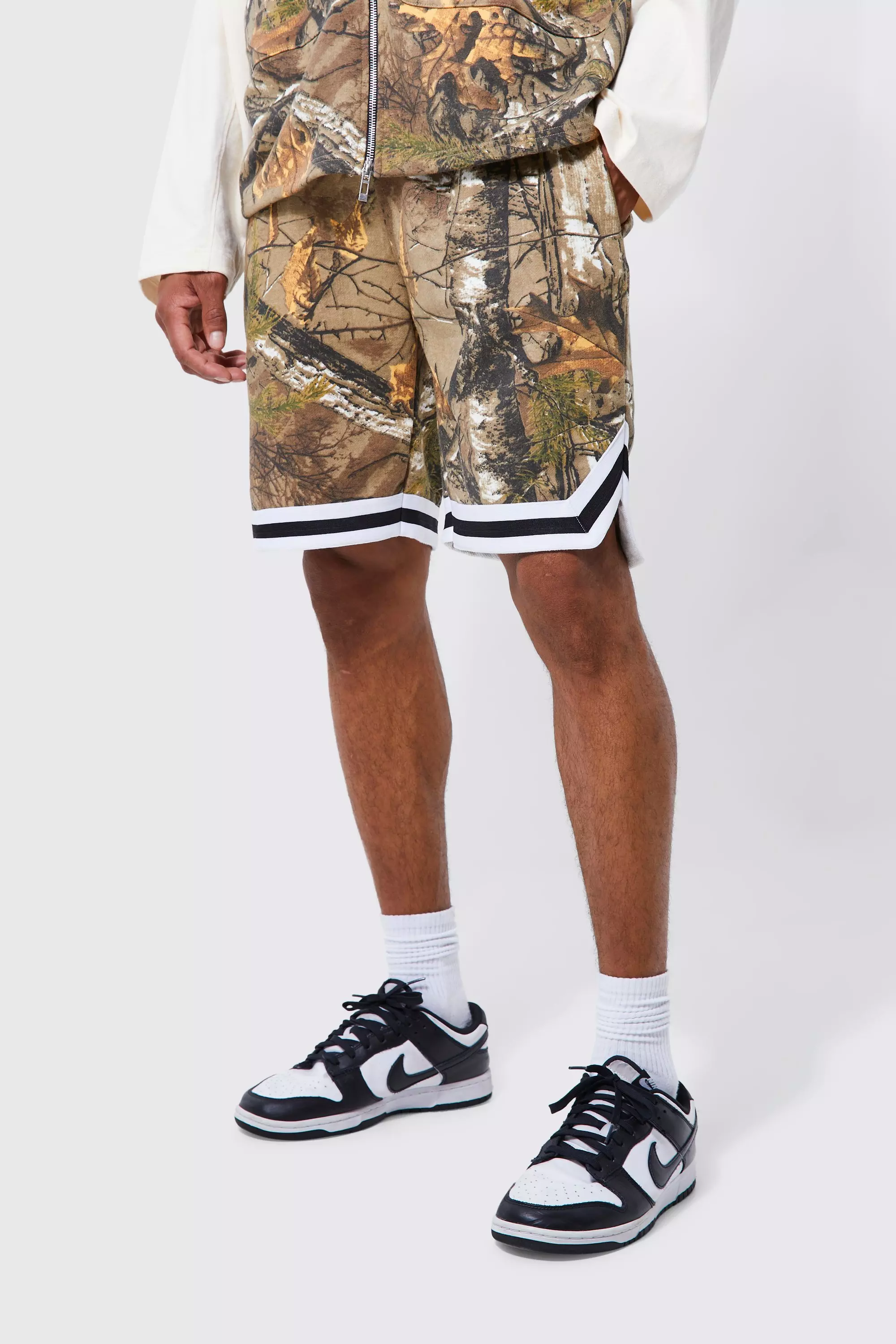 Loose Fit Mid Length Camo Basketball Short