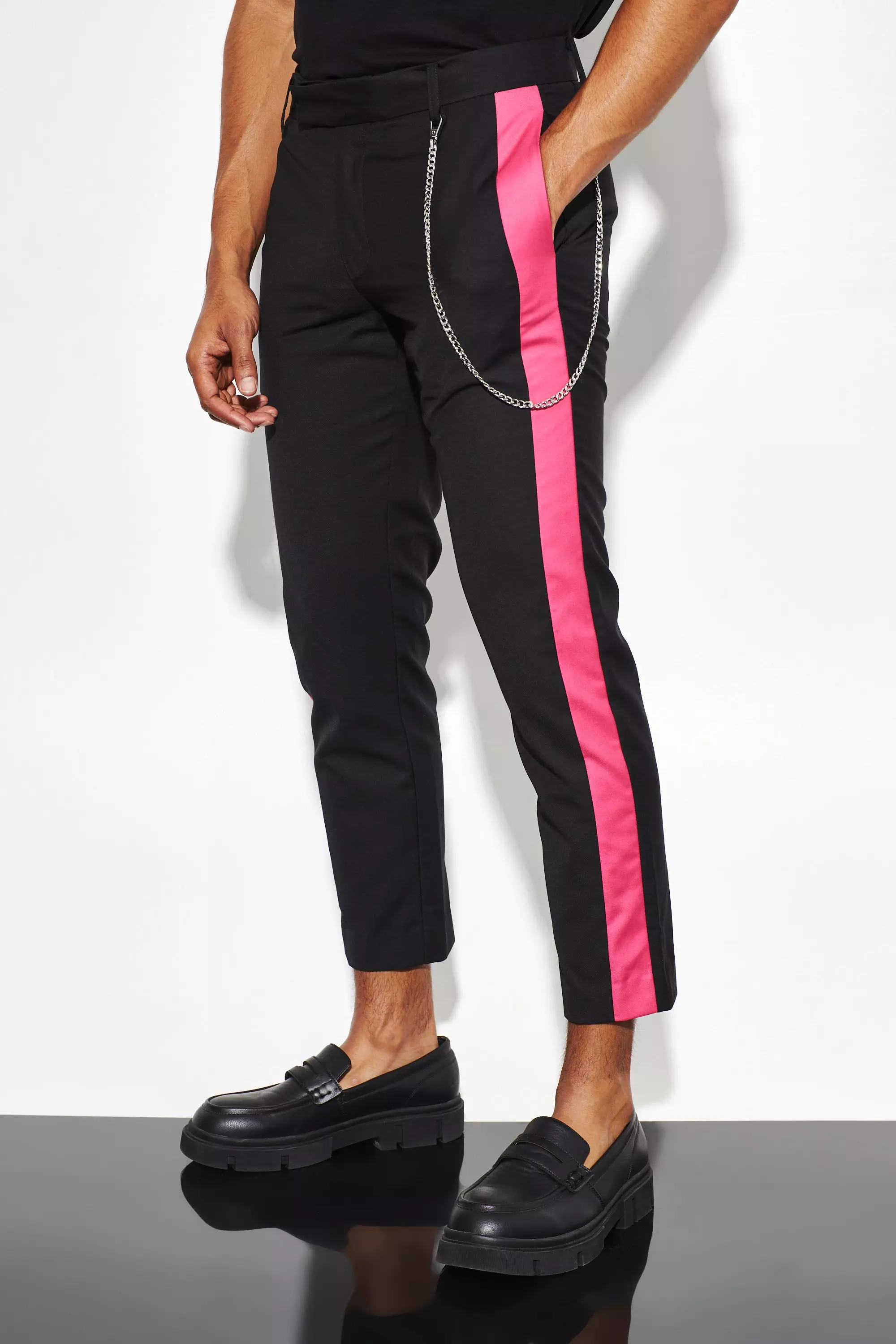 Suit pants with side 2024 stripe