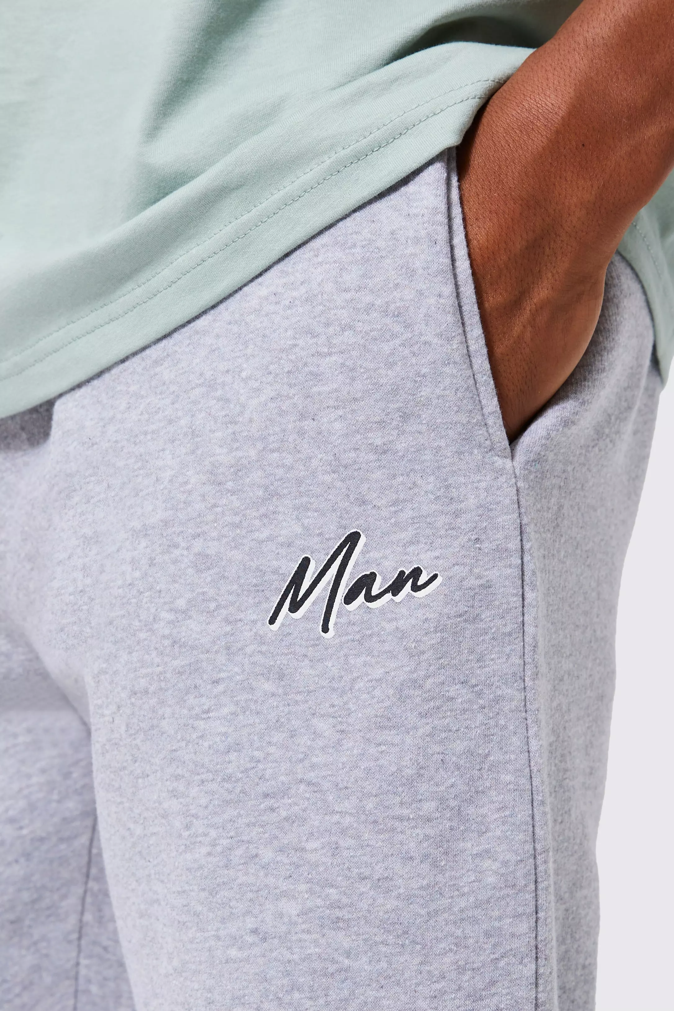 BoohooMAN Tall Man Signature Embroidered Hoodie in Green for Men