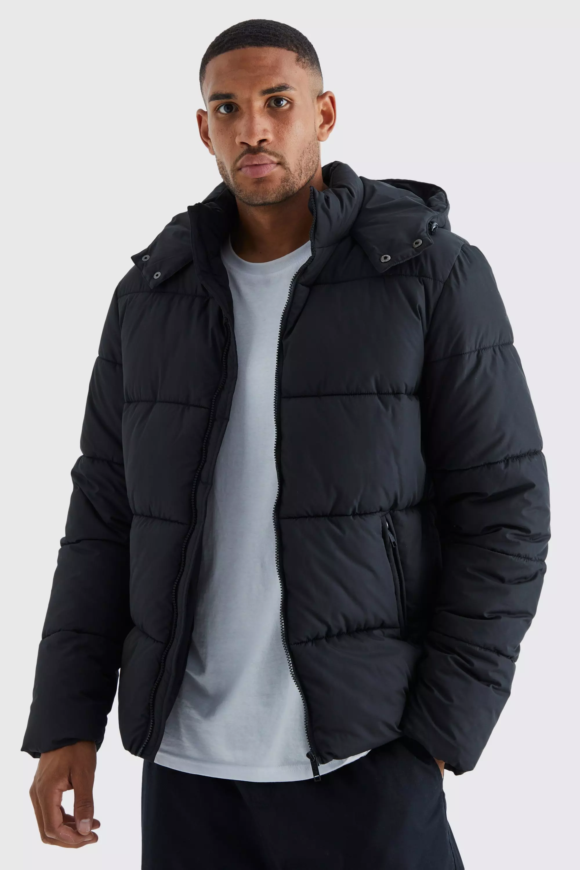 Black matte sale puffer jacket