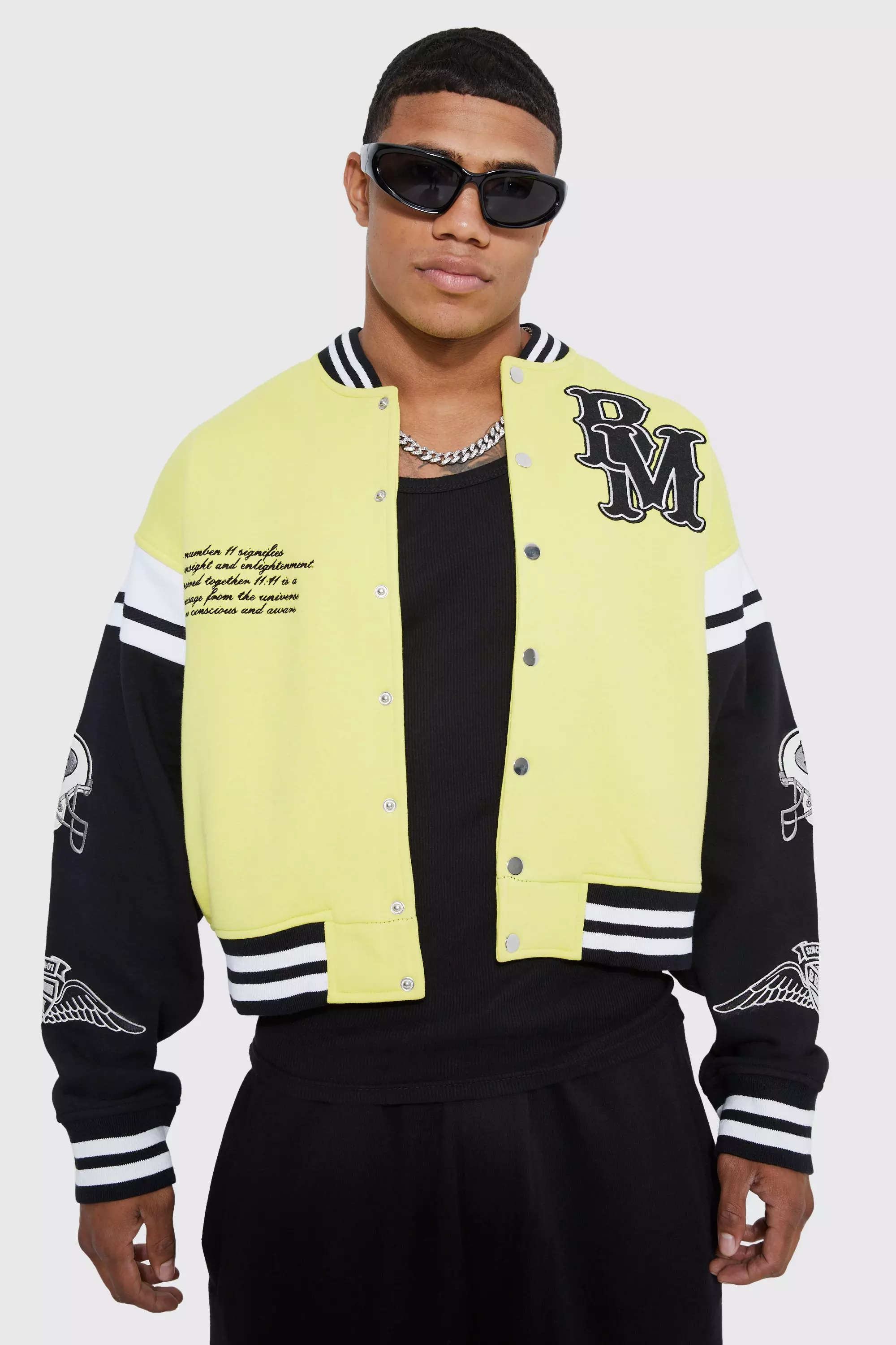 Boxy Varsity Multi Badge Jacket