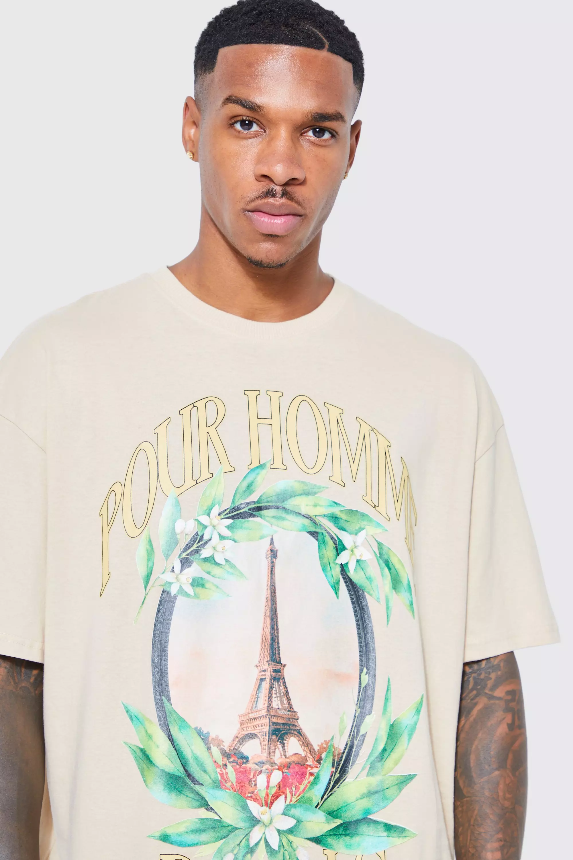 Oversized Pour Homme Paris Graphic T shirt