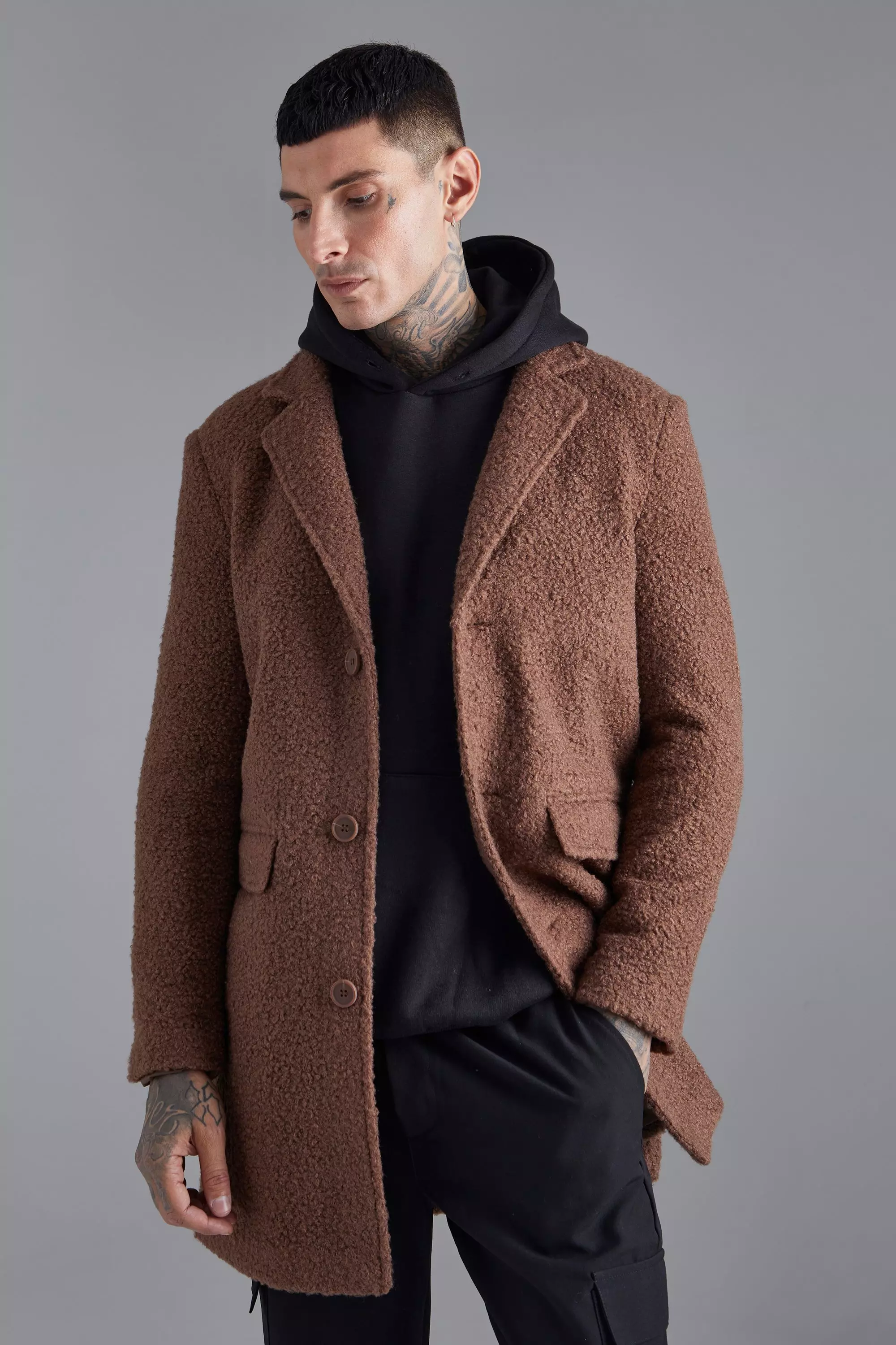 boucle overcoat