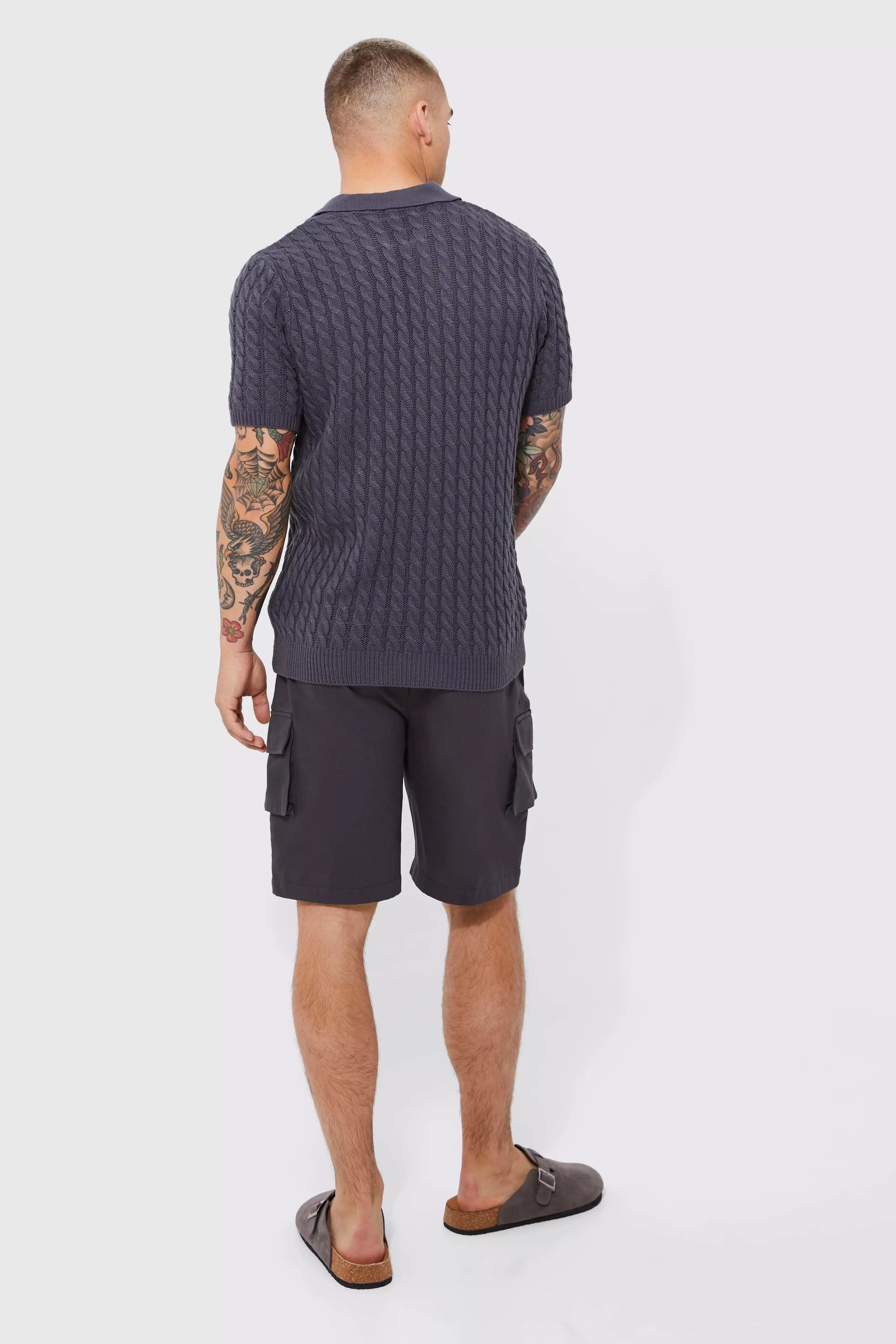  Gnvviwl Mens Waffle Knit Polo Shirts Short Sleeve Slim
