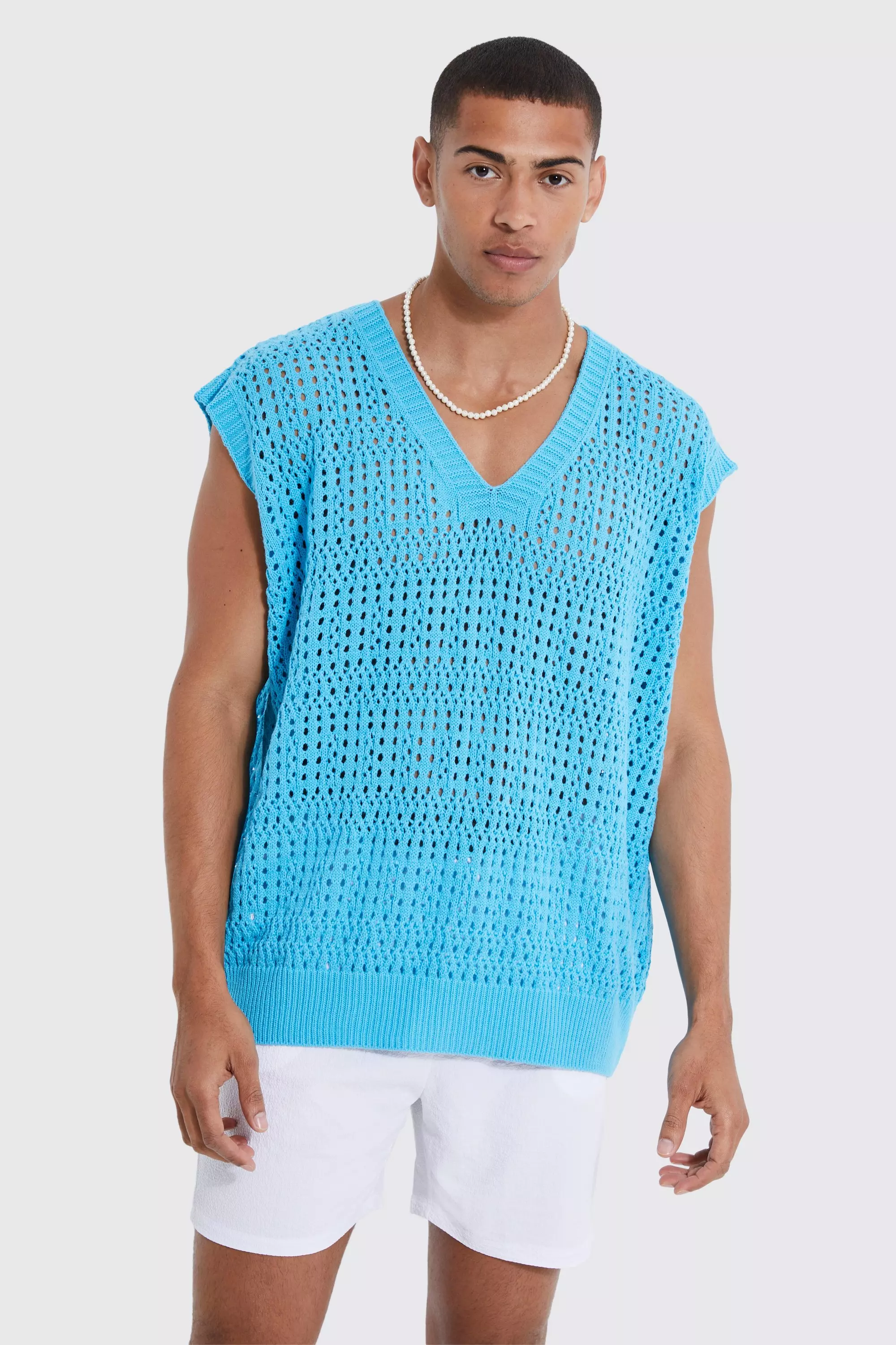 Crochet hot sale sleeveless sweater