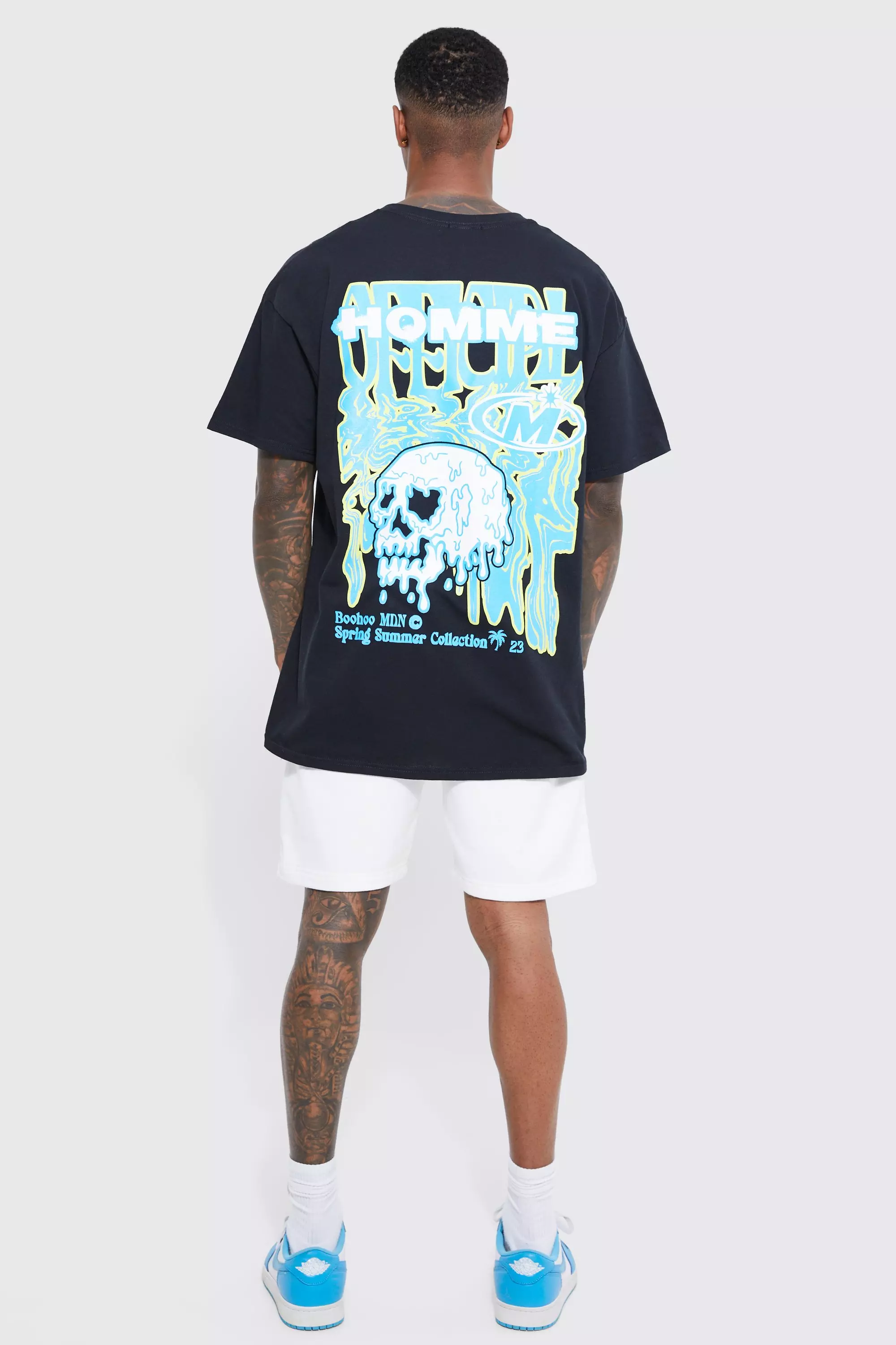 boohooMAN Oversized Pour Homme Graphic T-Shirt - Green - Size XS