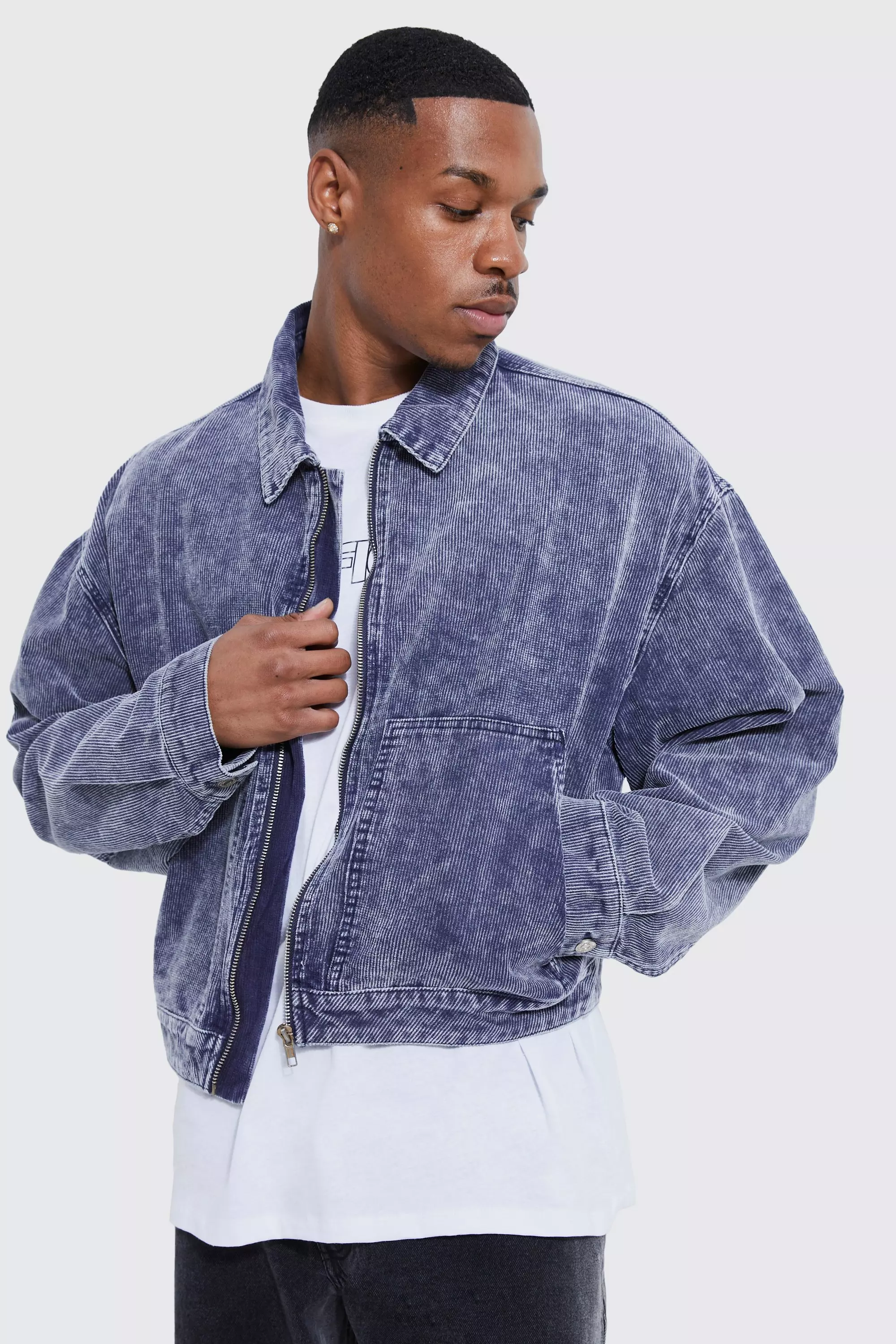 Oversized acid sale wash denim jacket