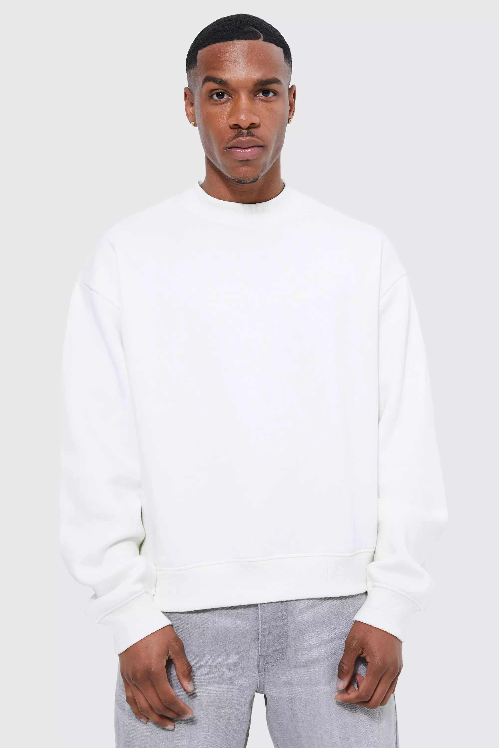 Basic Oversized Boxy Sweatshirt boohooMAN USA