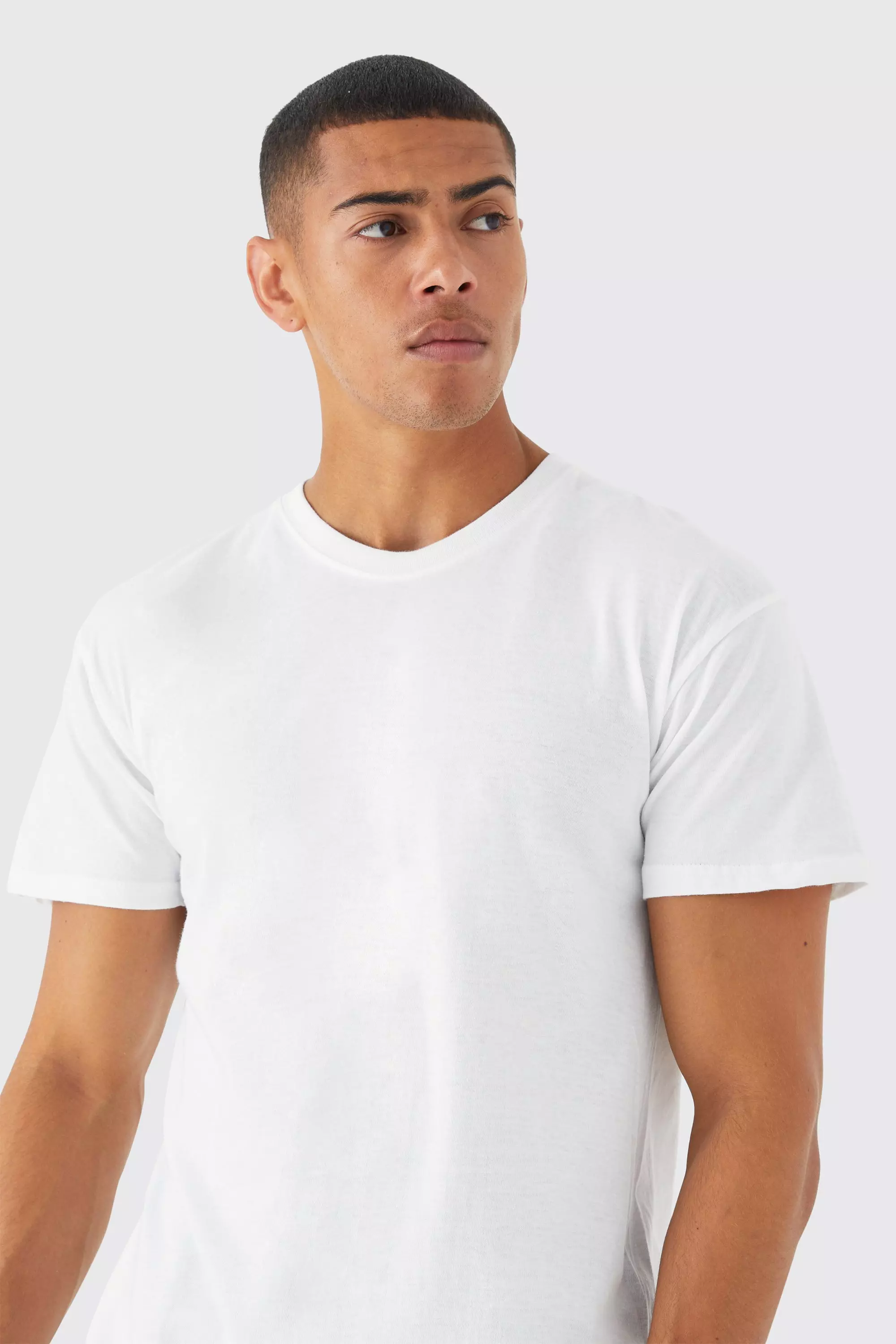 3-pack Logo Crew neck T-shirt, White