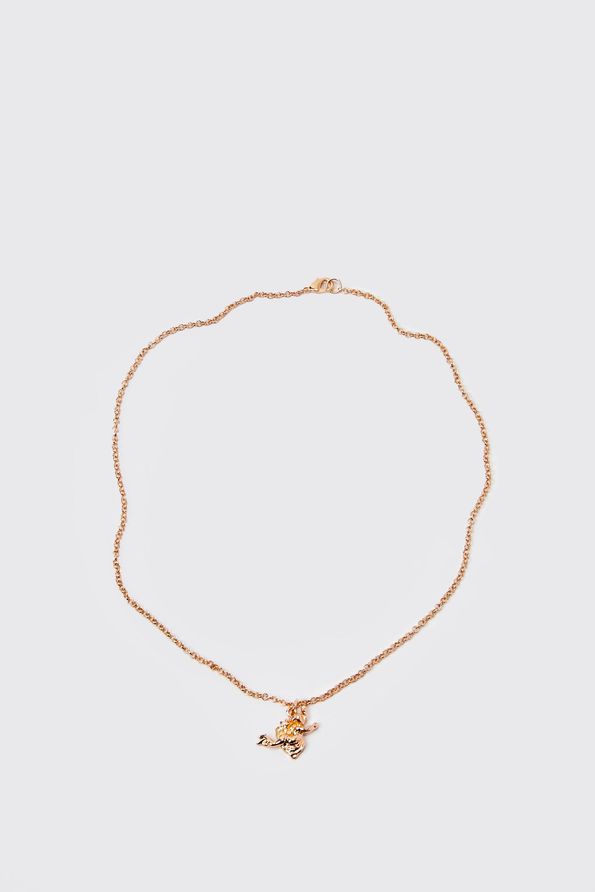 collier à pendentif homme - or - one size, or