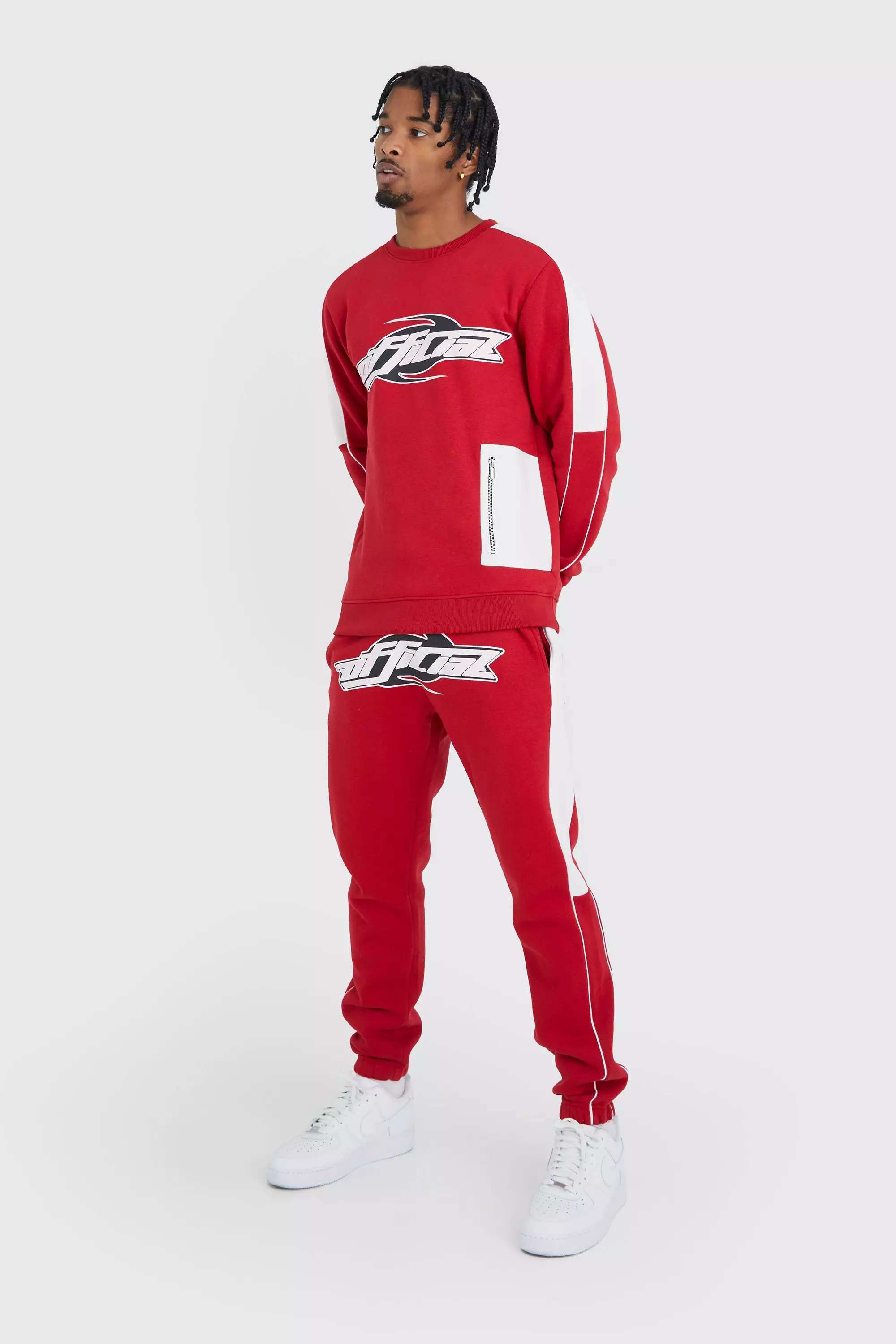 All 2024 red tracksuit