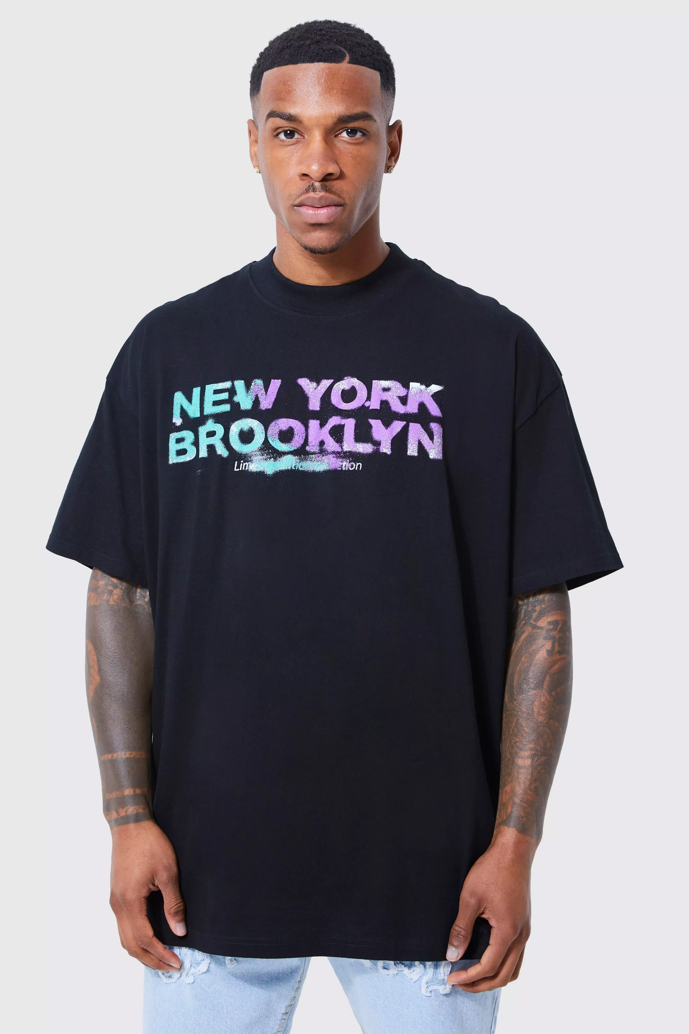 Tall Oversized Extended Neck New York T-shirt