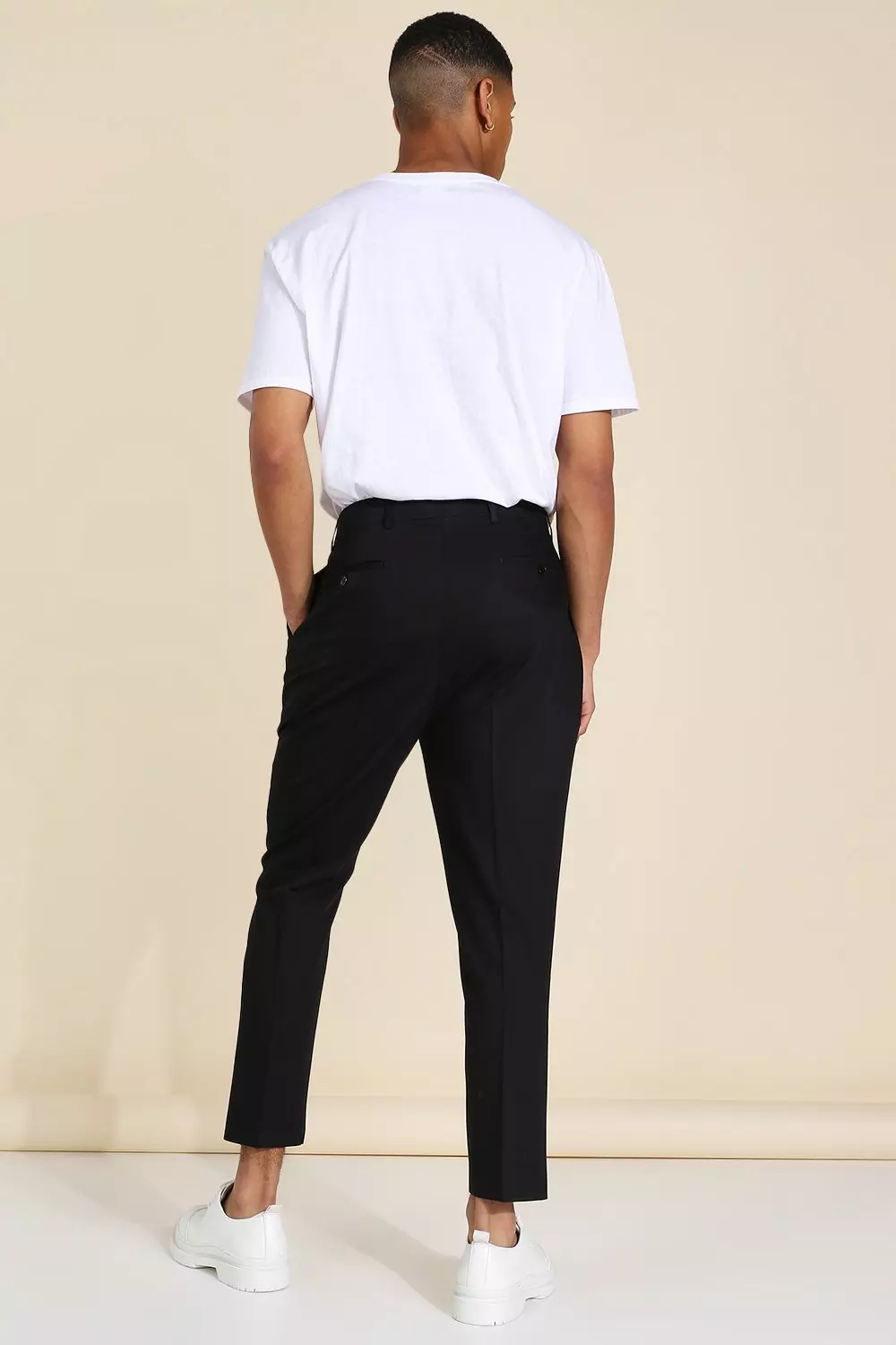 Boohooman clearance cropped trousers