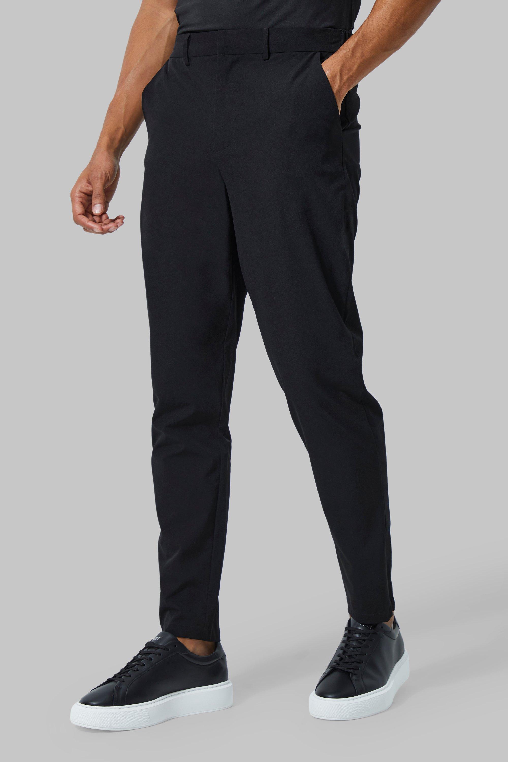 men's man active stretch golf trousers - black - s, black