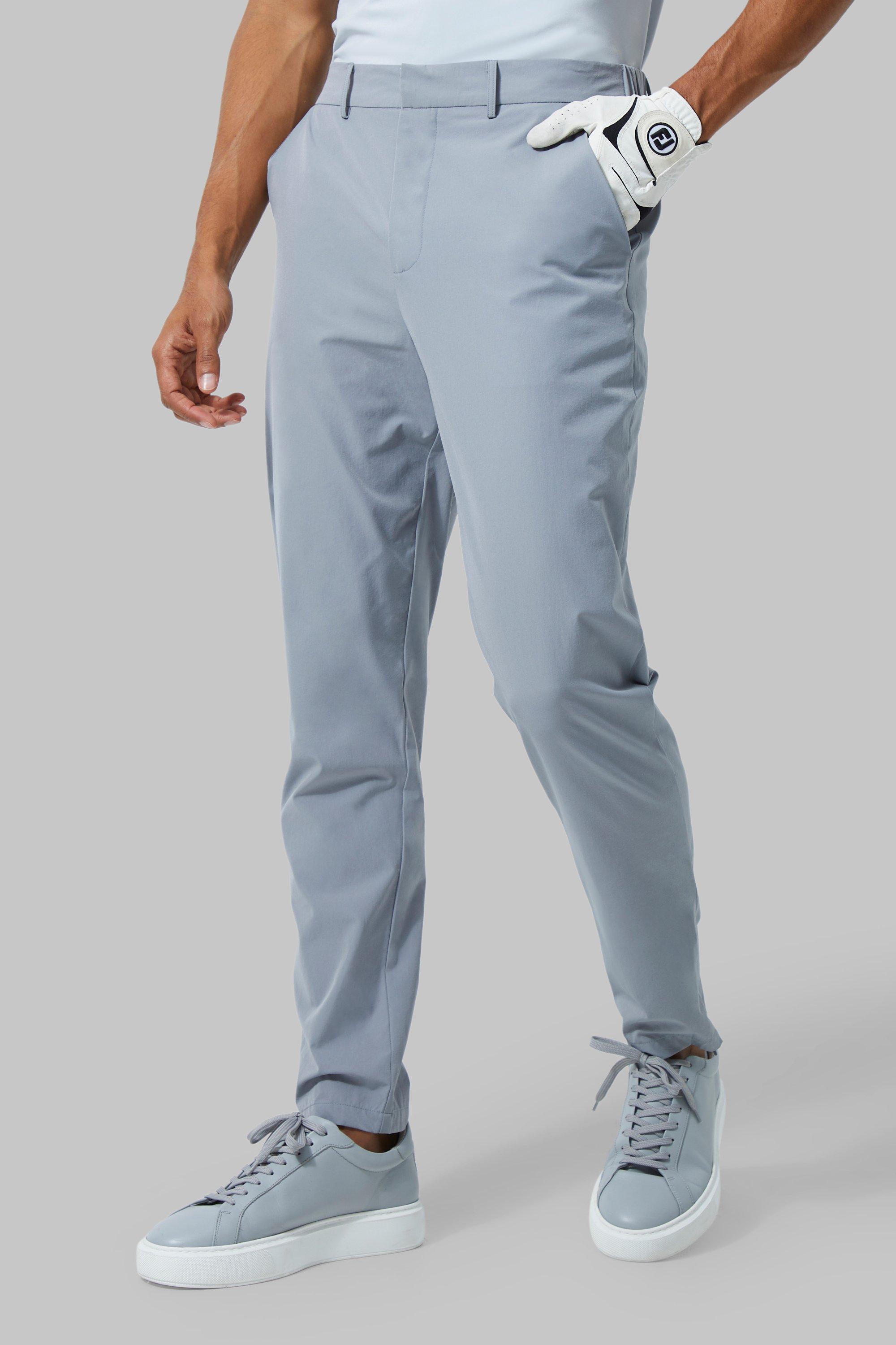 Mens Grey Man Active Stretch Golf Trousers, Grey