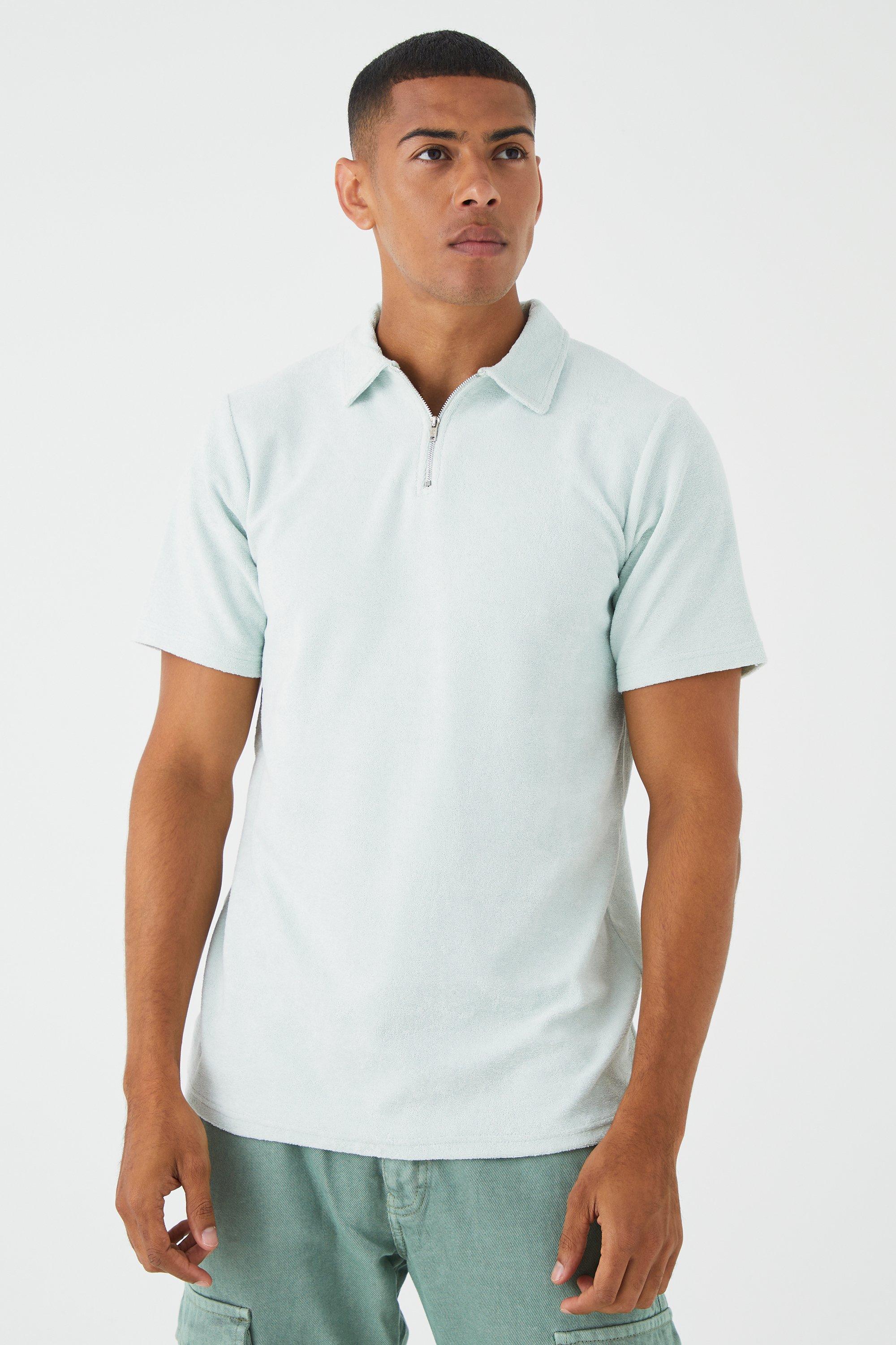 men's zip up polo shirts