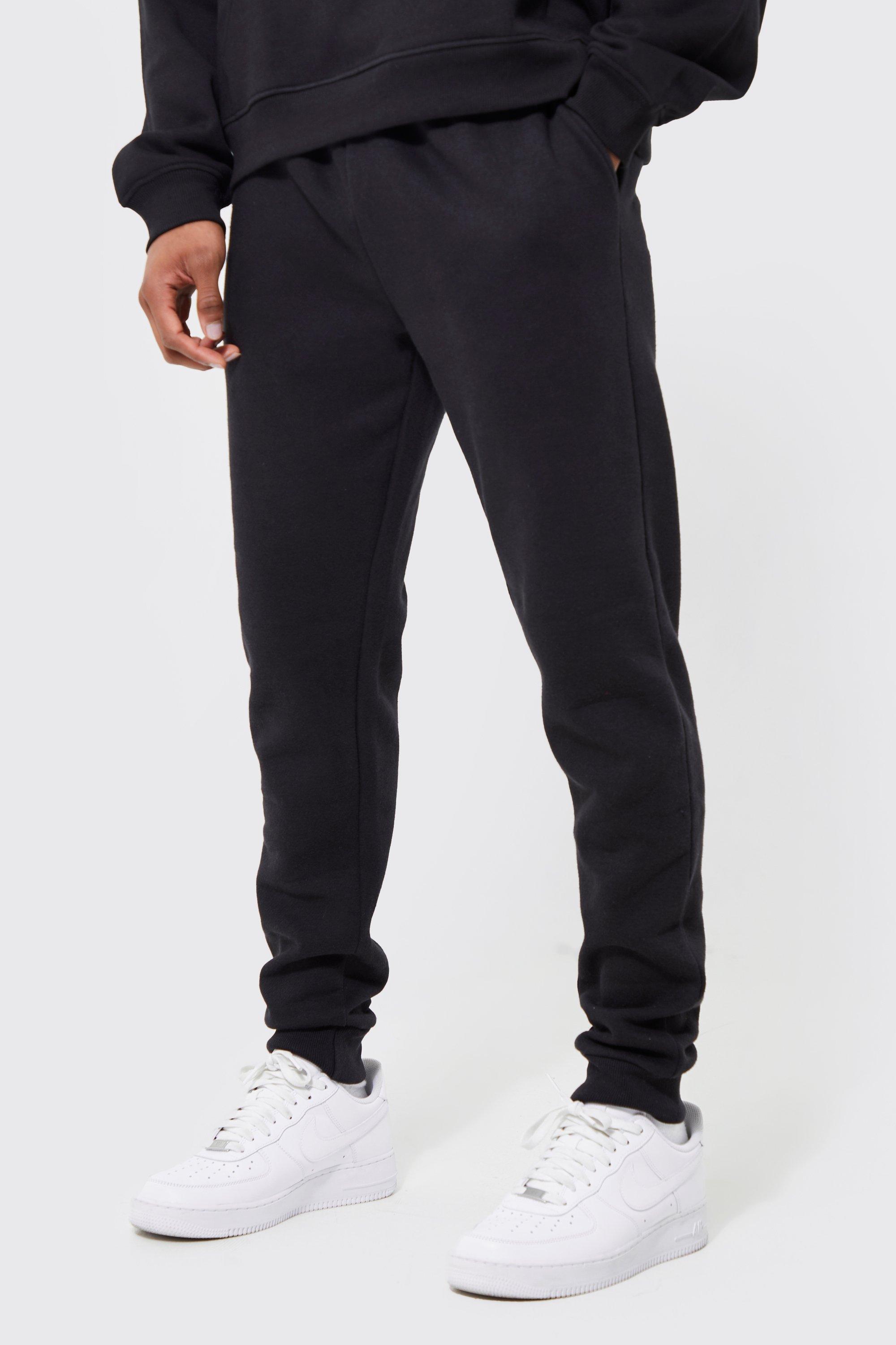 Mens Black Basic Skinny Fit Jogger, Black