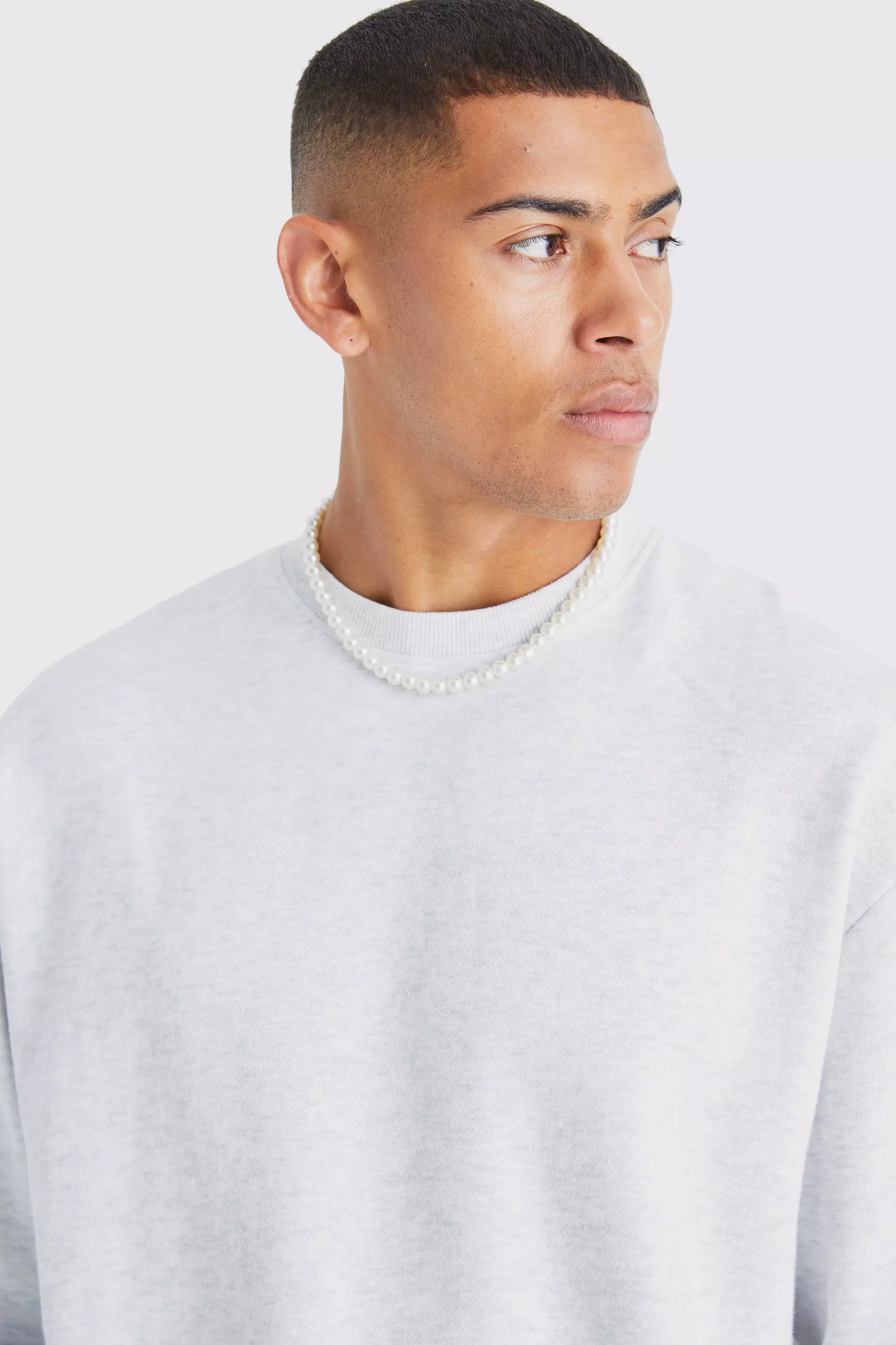 Basic Oversized Crew Neck Sweatshirt