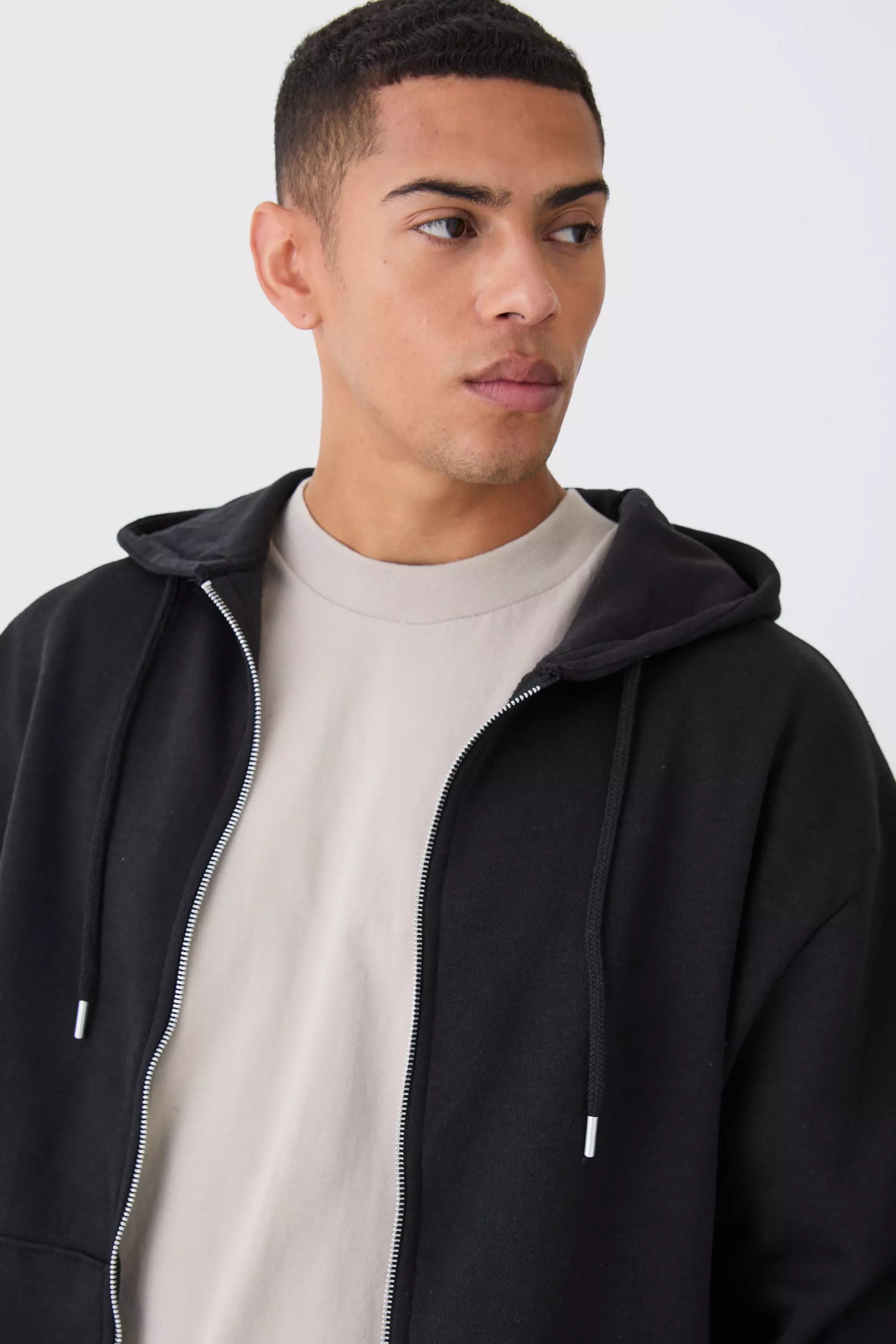 Oversized zip-through hoodie