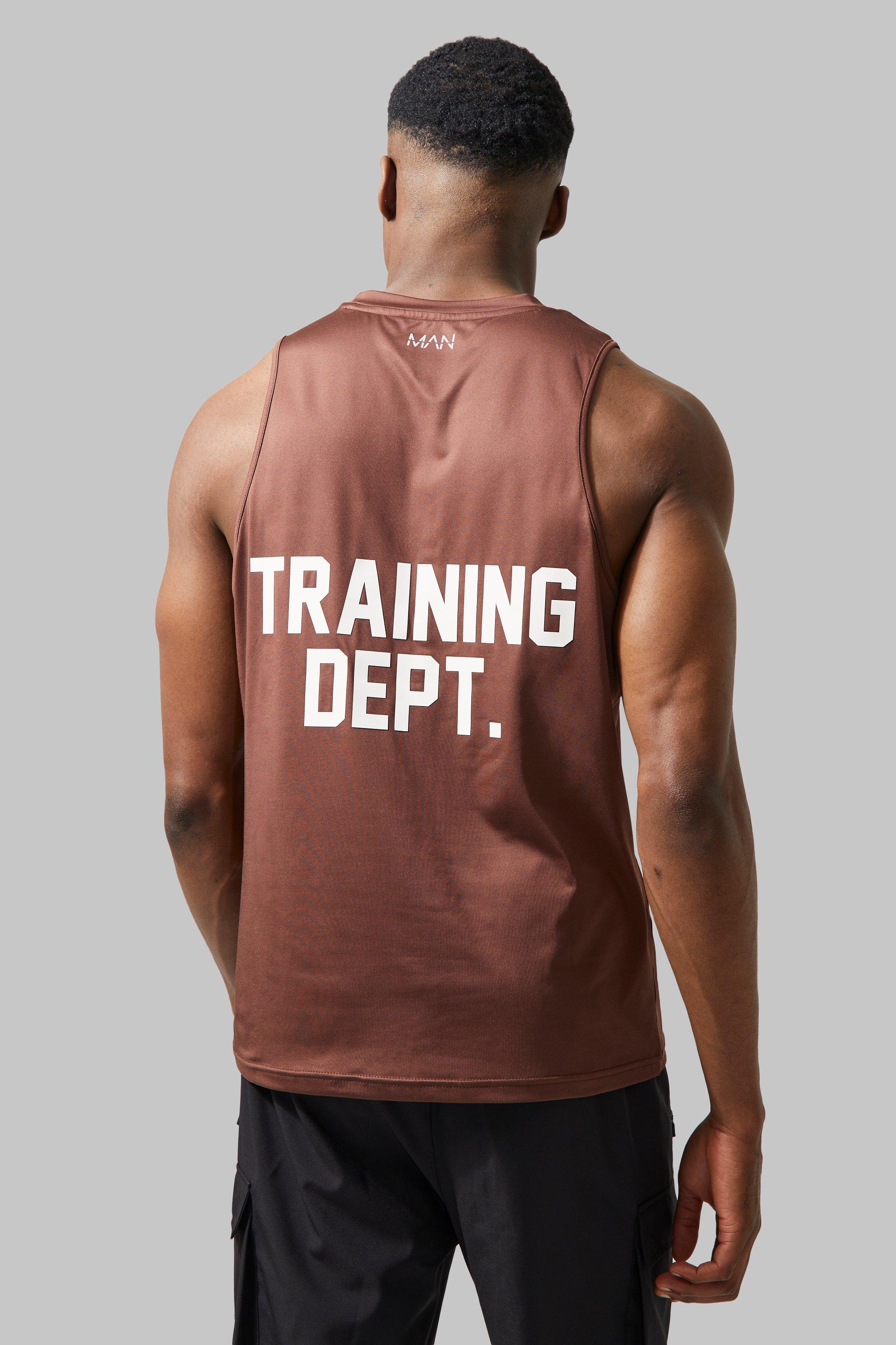 Mens Brown Man Active Training Dept Performance Vest, Brown