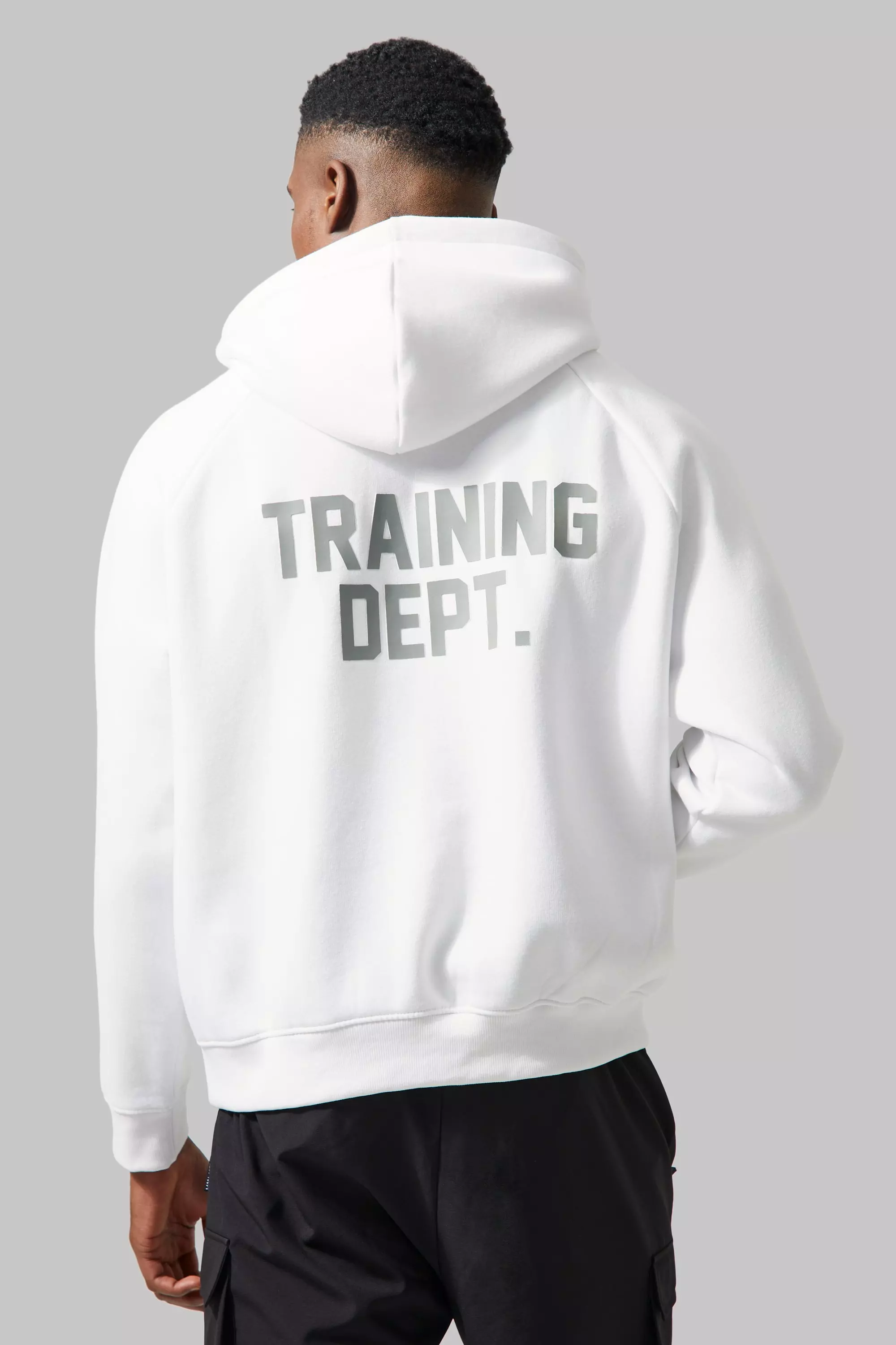 Man Active Training Dept Boxy Hoodie | boohooMAN USA