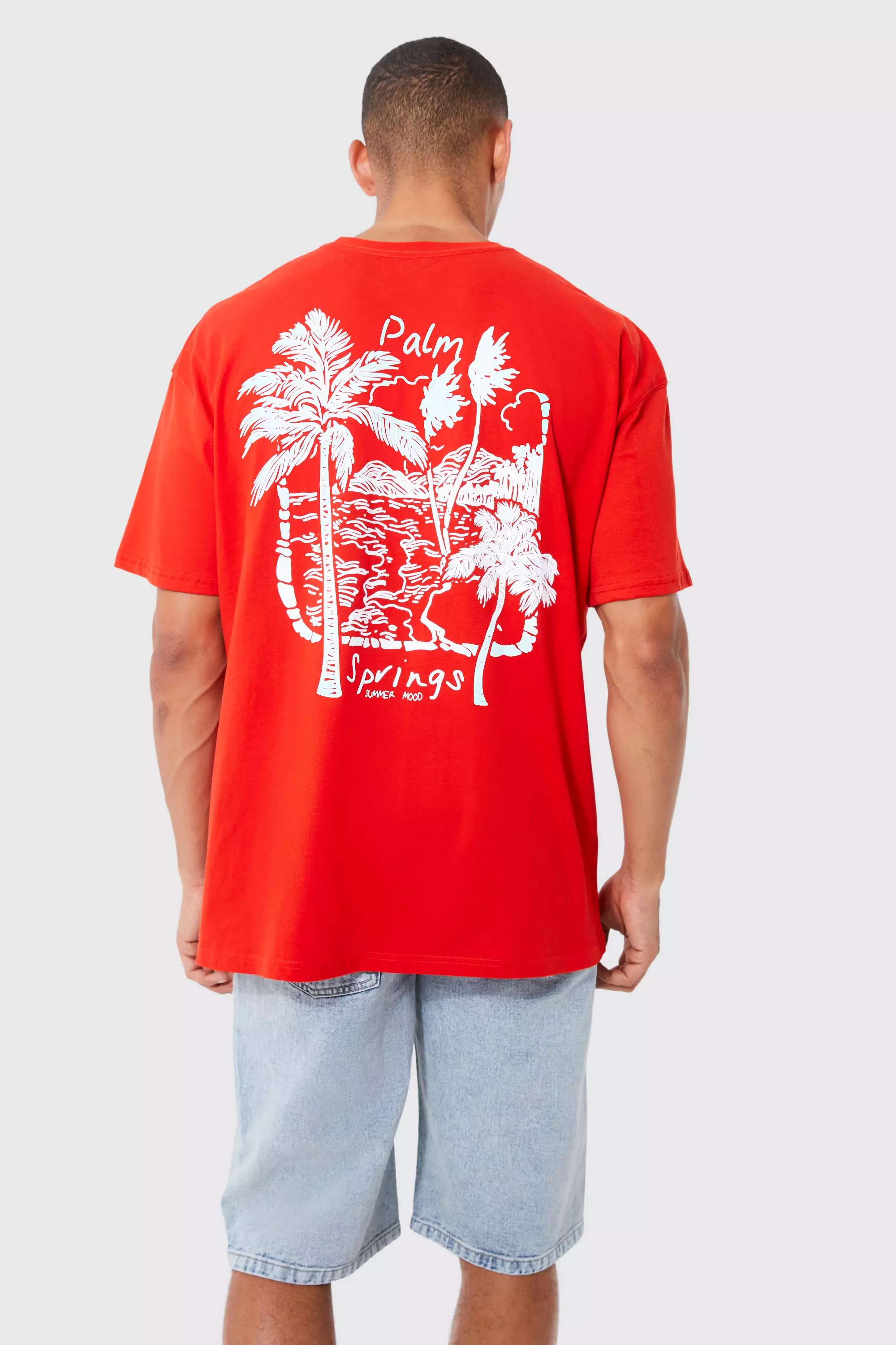 Palm Angels: Red Oversized T-Shirt