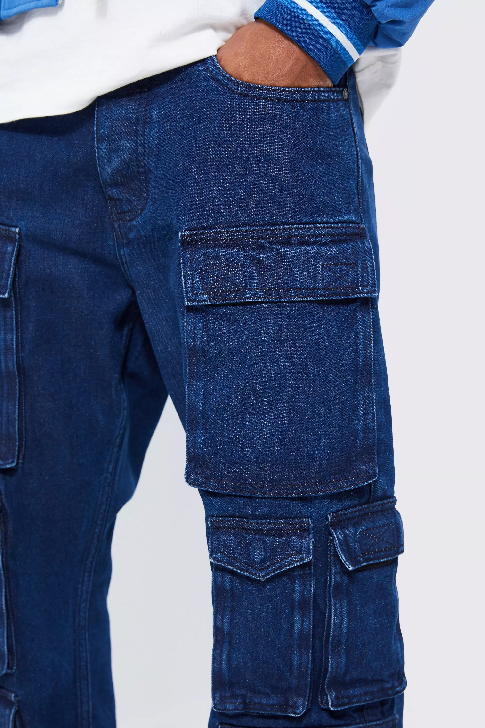 BDG Skinny Denim Cargo Pant in Blue for Men