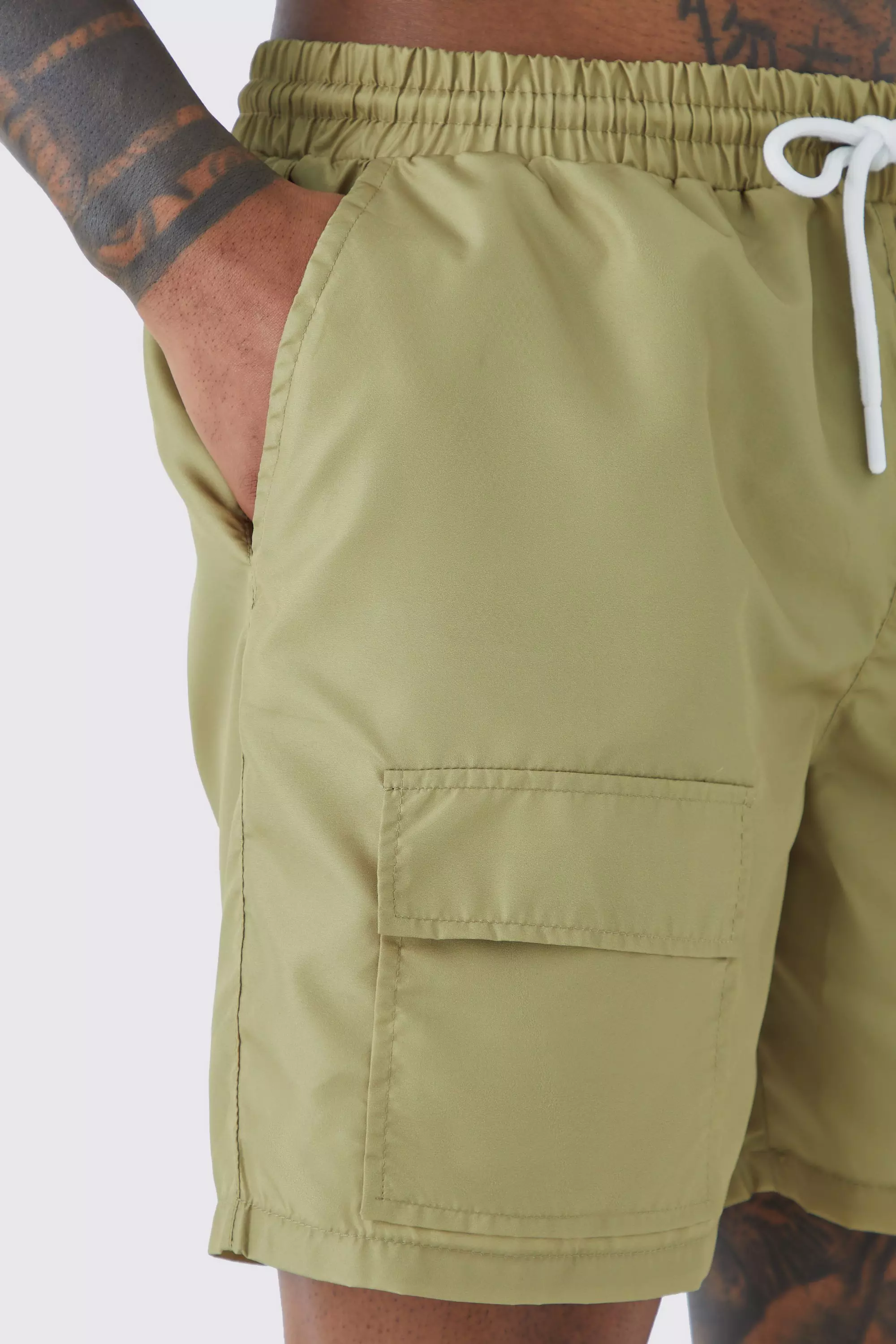 Mid Length Cargo Swim Shorts