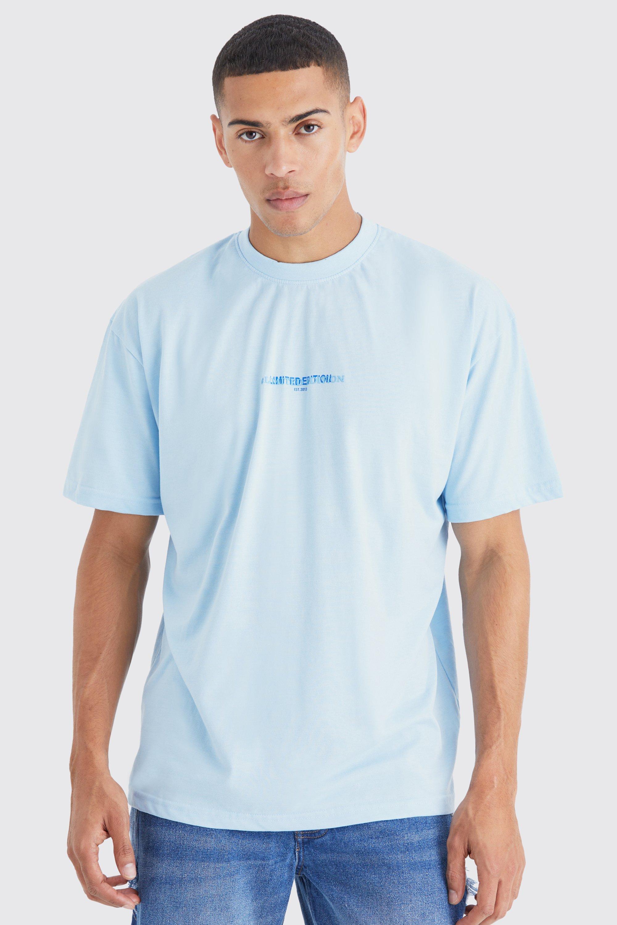 Image of T-shirt oversize pesante Limited Edition, Azzurro
