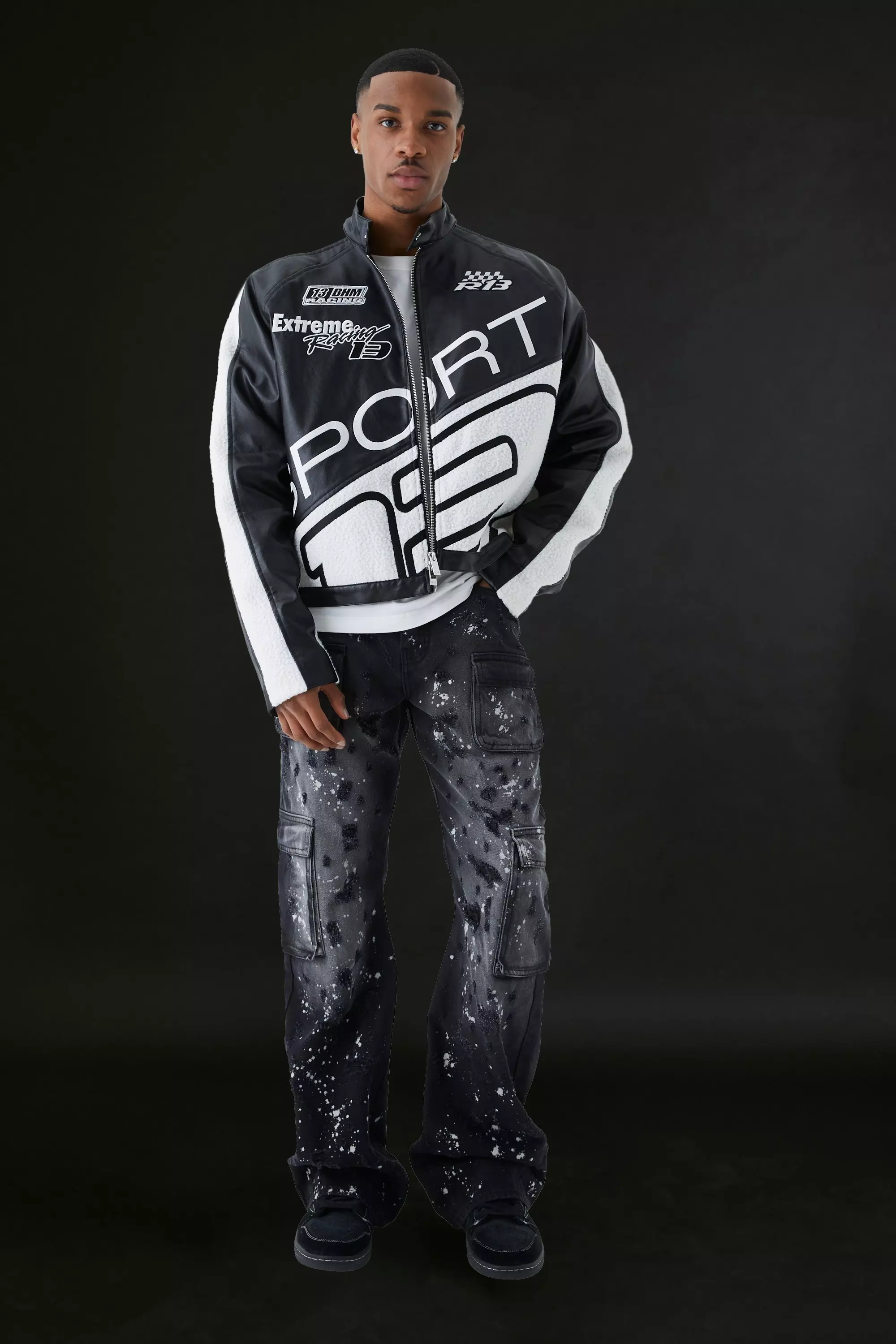 Motocross Printed Extreme Flared Sweatpants