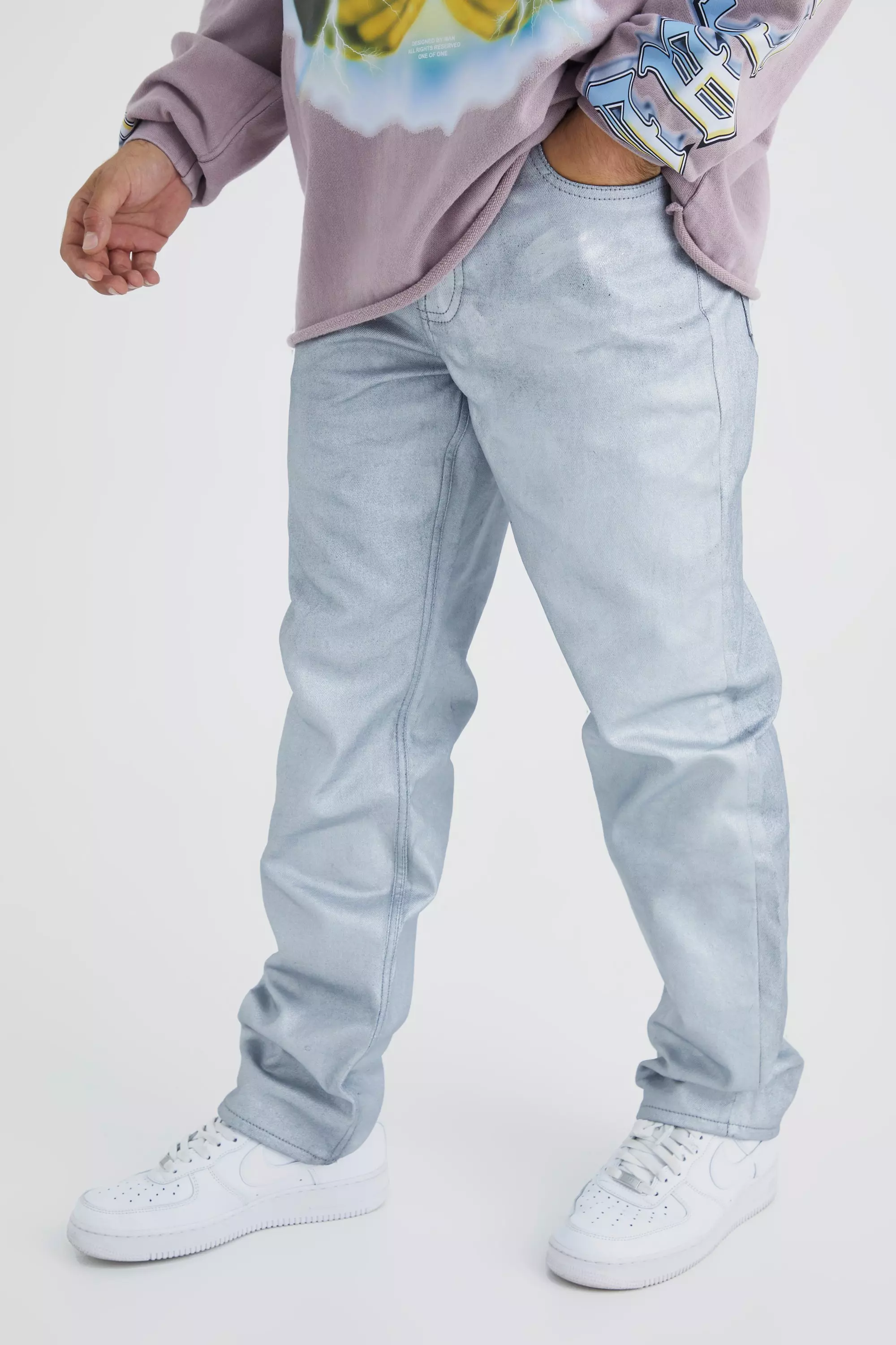 Silver on sale baggy jeans