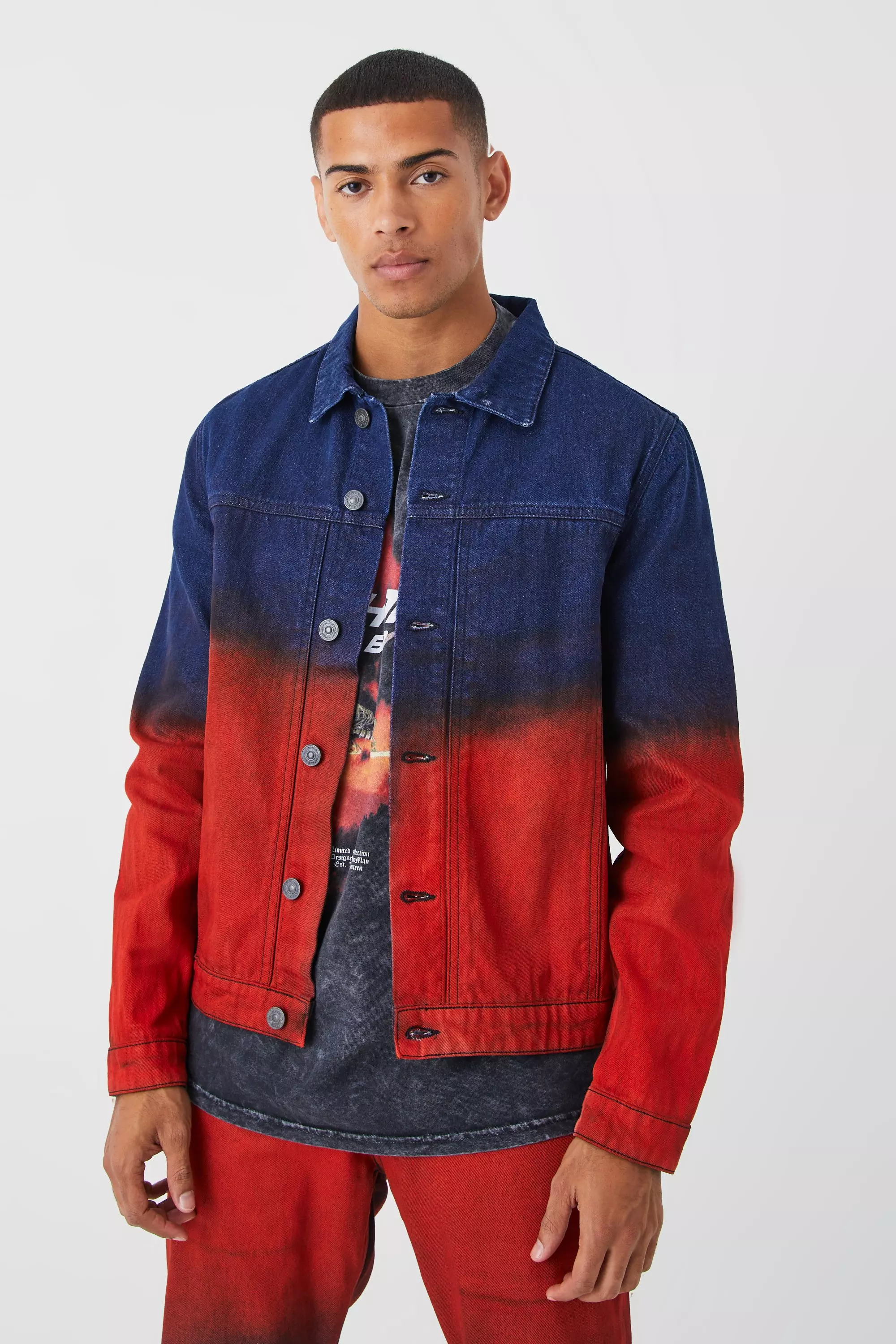 Ombre jean hot sale jacket