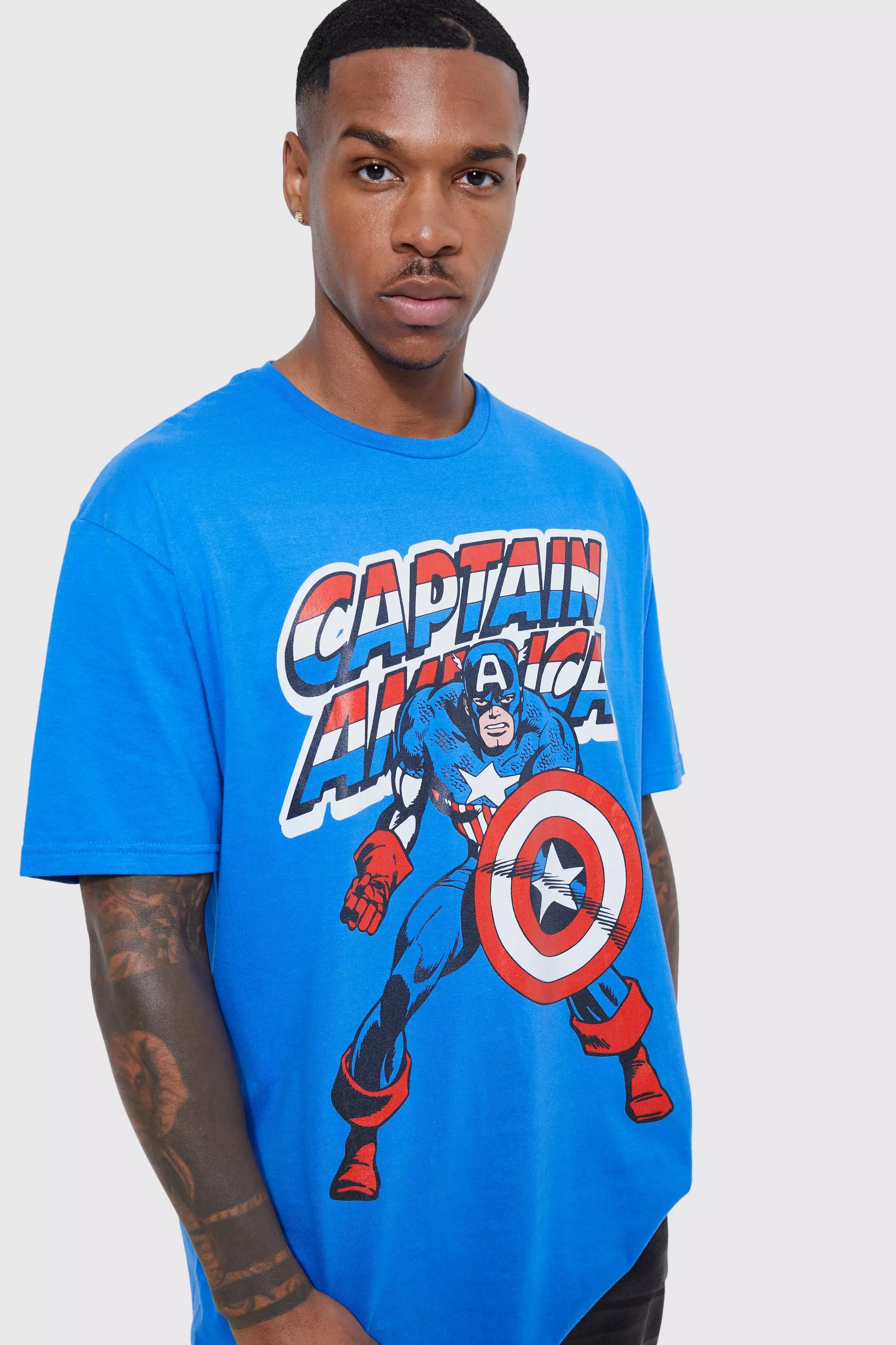 captain america blue t shirt