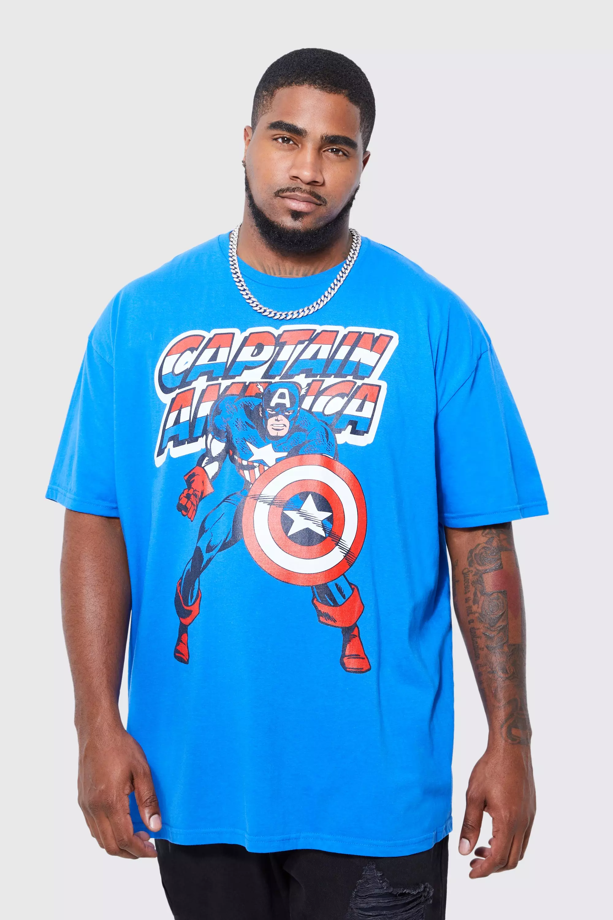 captain america blue t shirt