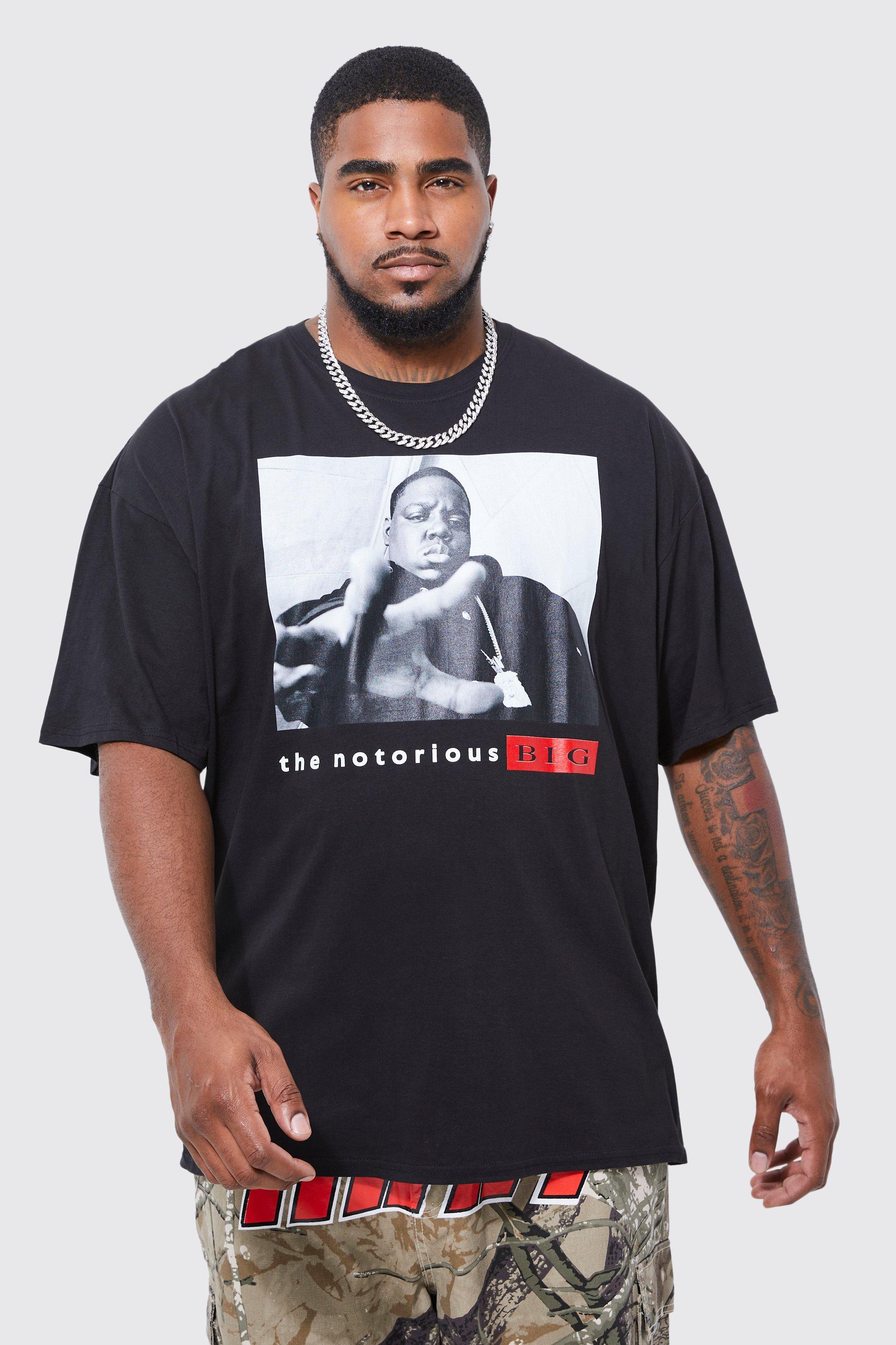 Mens Black Plus Biggie License T-shirt, Black